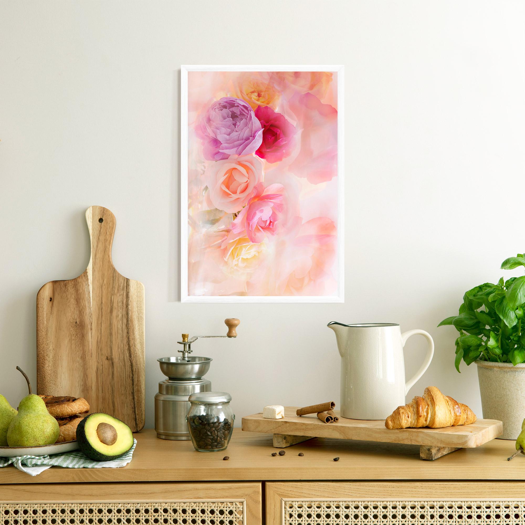 Poster Înrămat Pastel Color Roses mockup 8