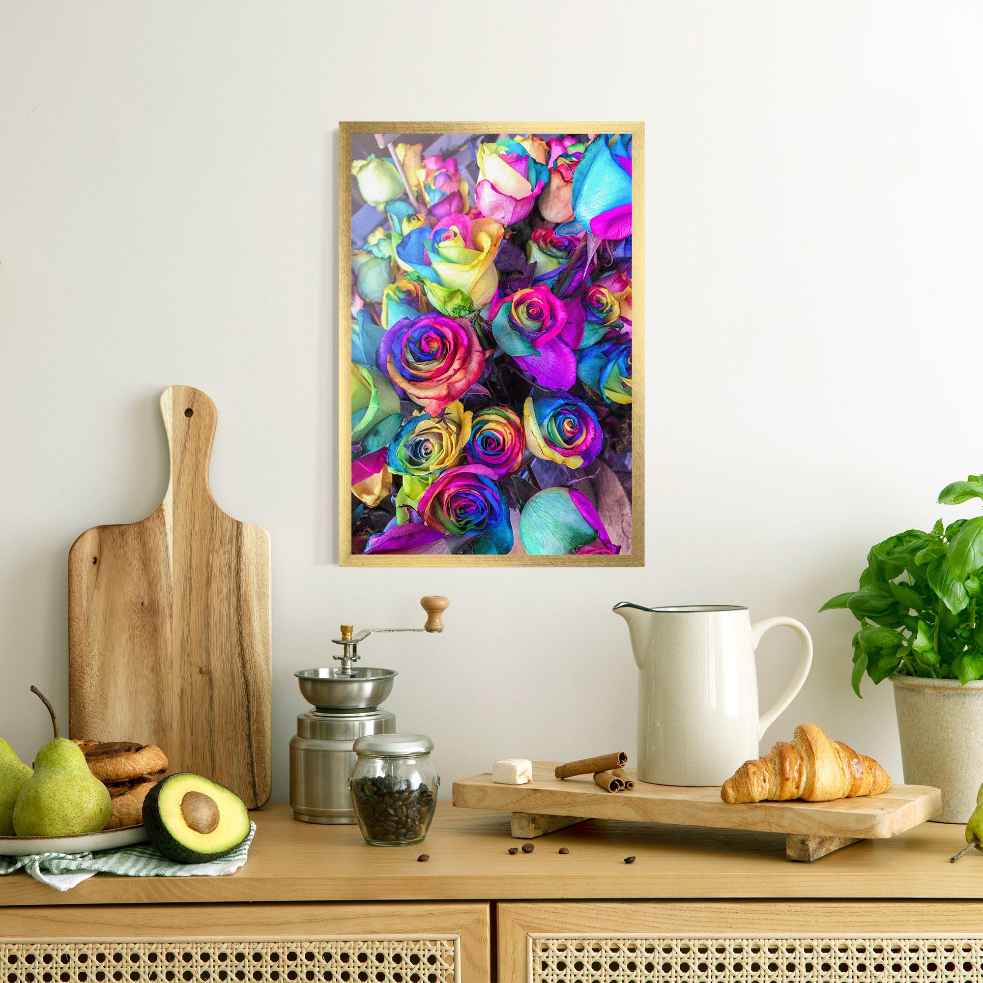 Poster Înrămat Collorfull Flowers mockup 8