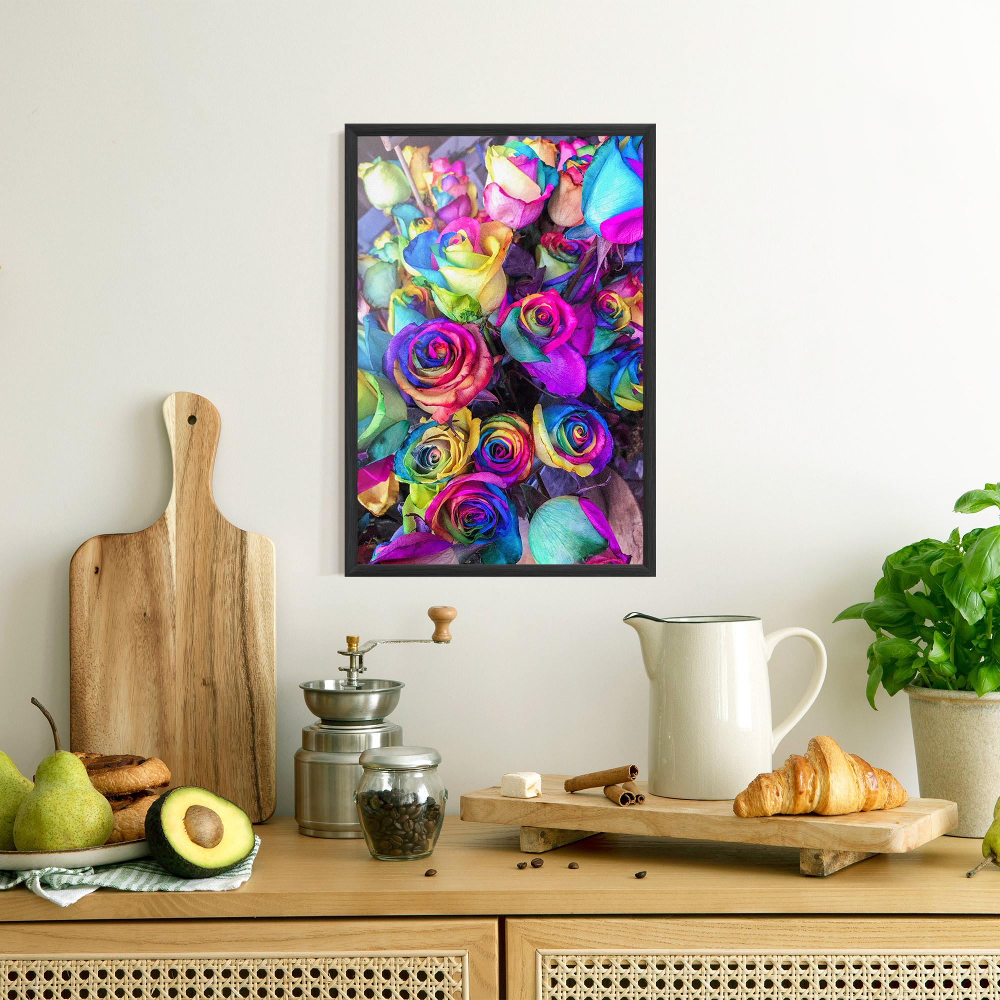 Poster Înrămat Collorfull Flowers mockup 8
