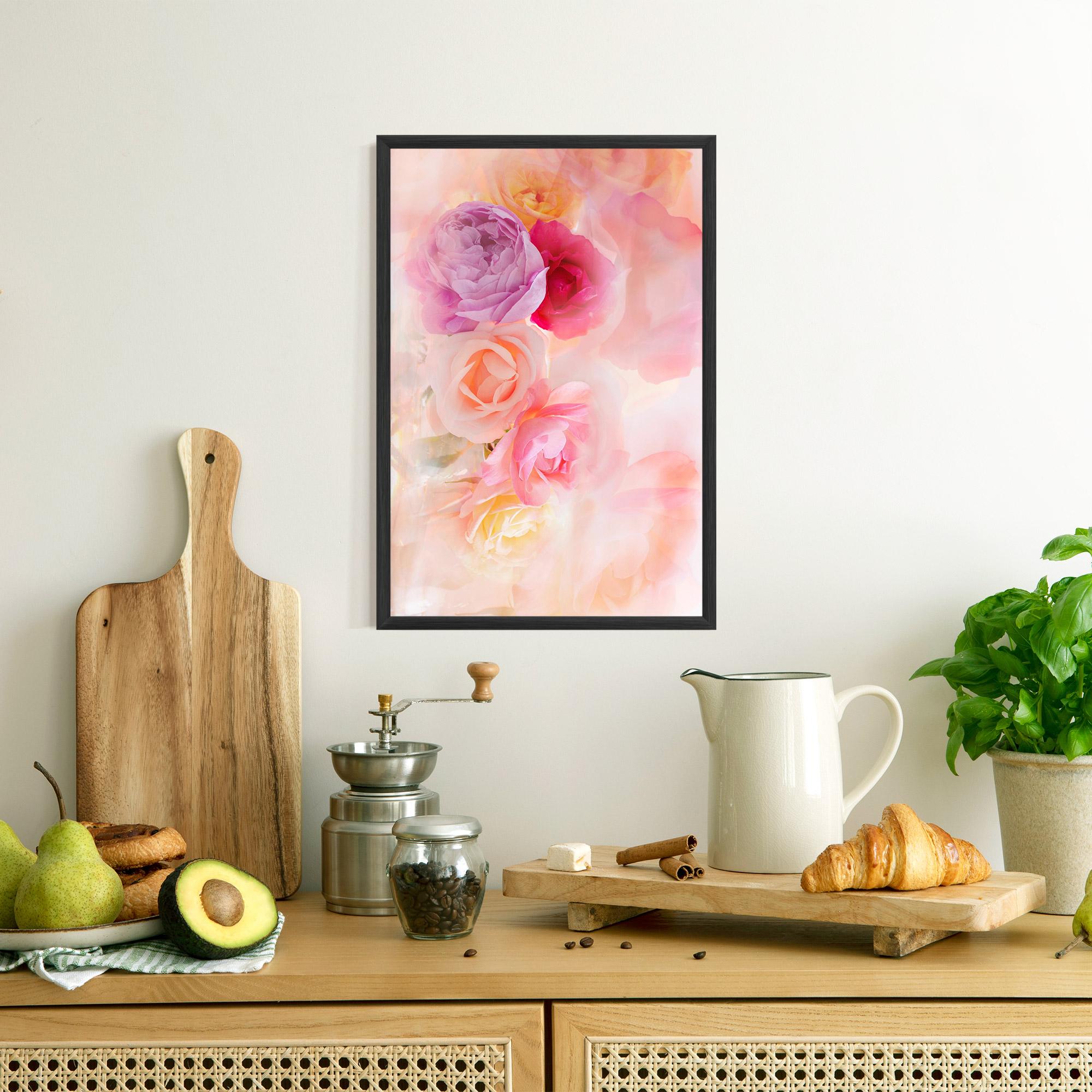 Poster Înrămat Pastel Color Roses mockup 8