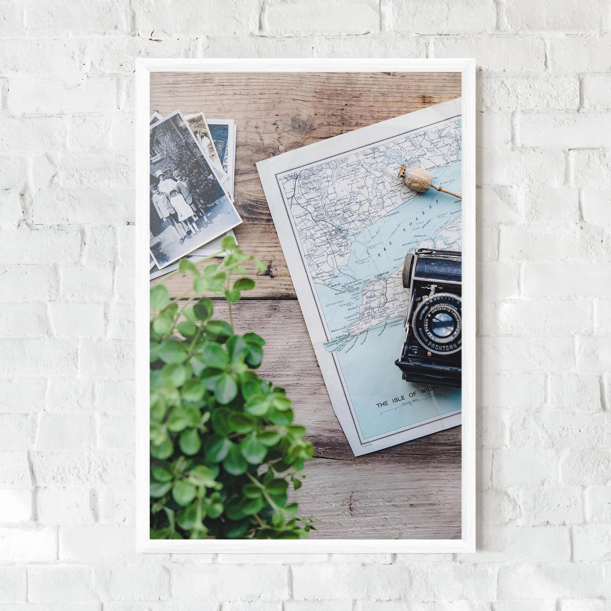 Poster Înrămat Camera Map mockup 0