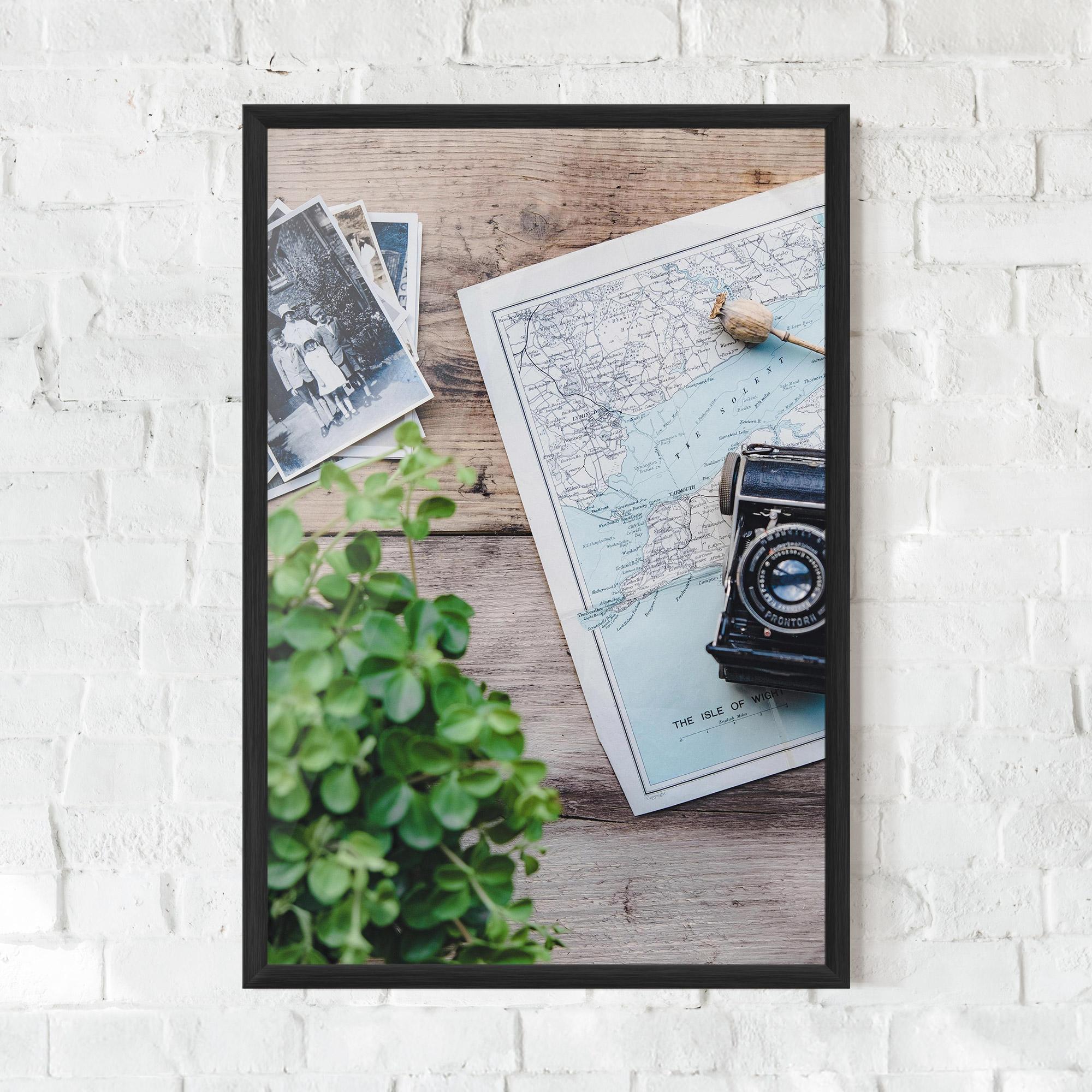 Poster Înrămat Camera Map mockup 0