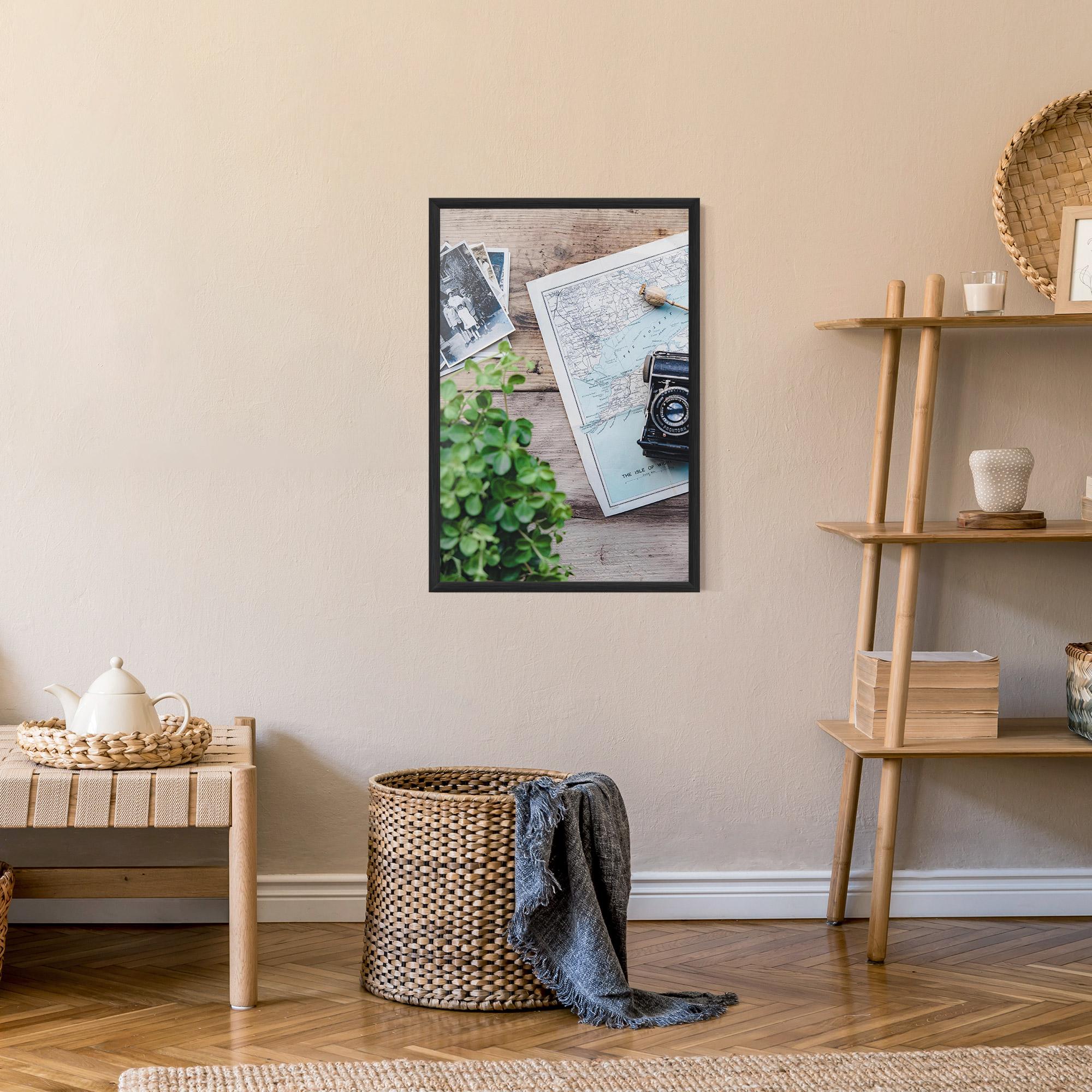 Poster Înrămat Camera Map mockup 9