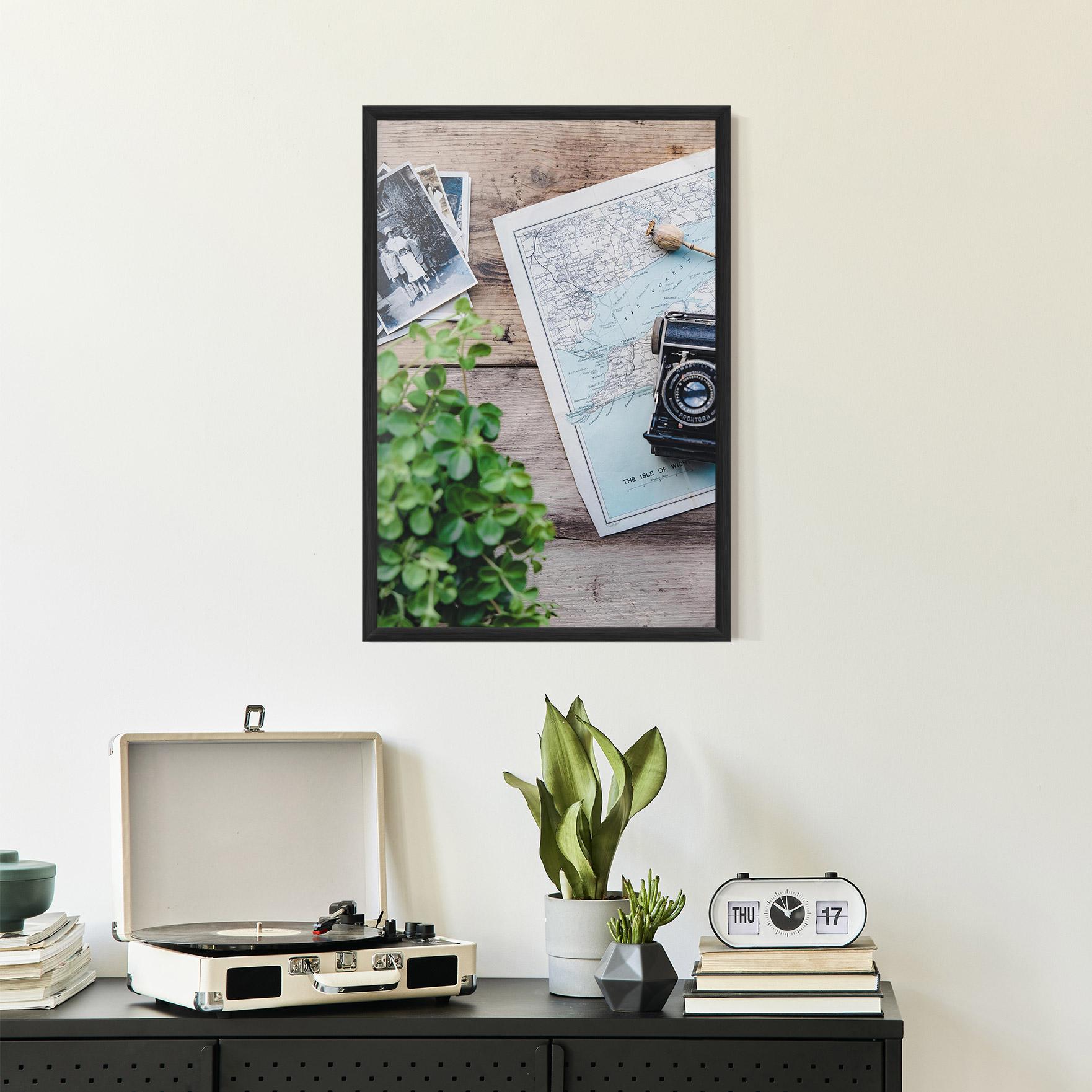 Poster Înrămat Camera Map mockup 2