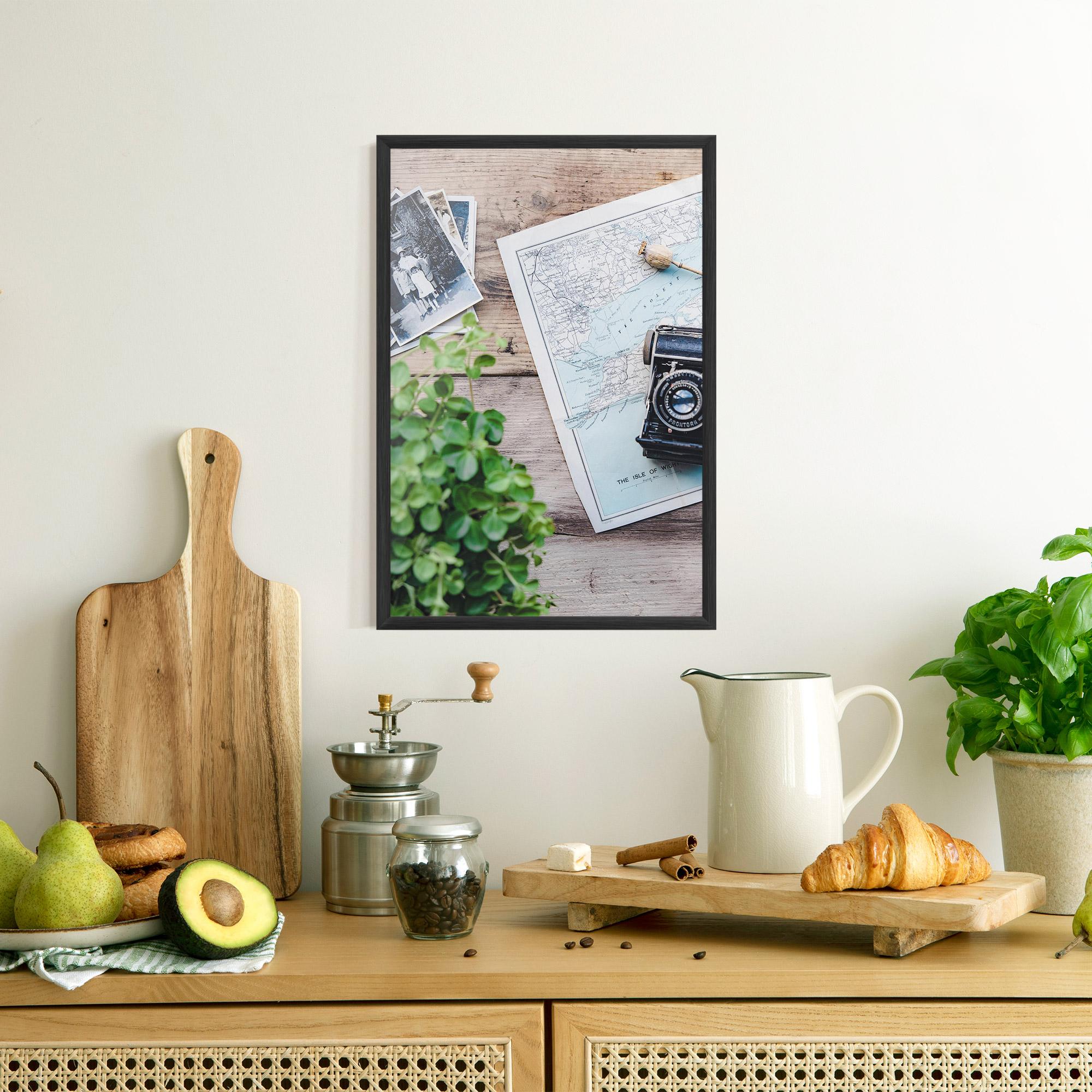 Poster Înrămat Camera Map mockup 8