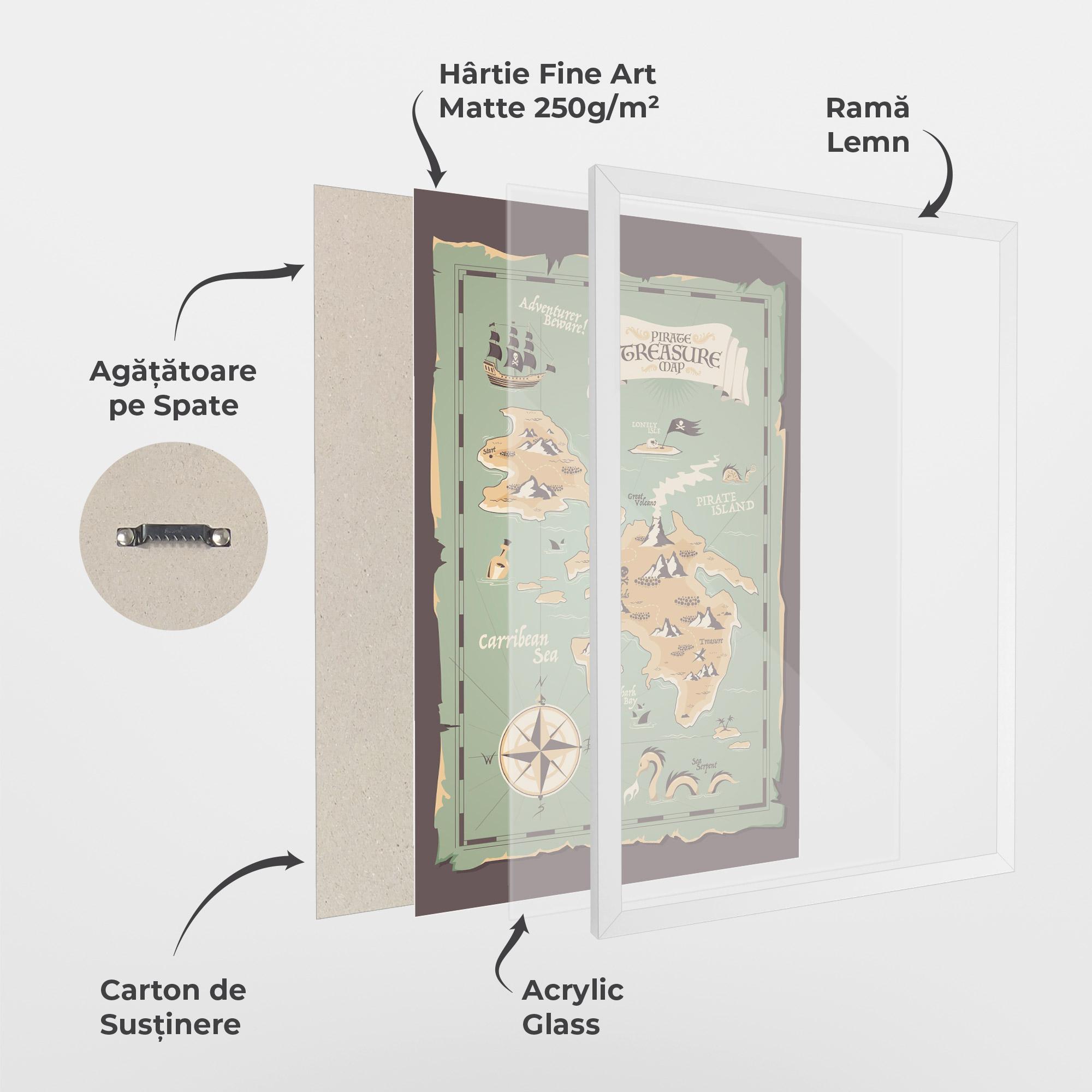 Poster Înrămat Adventurer Beware mockup 1