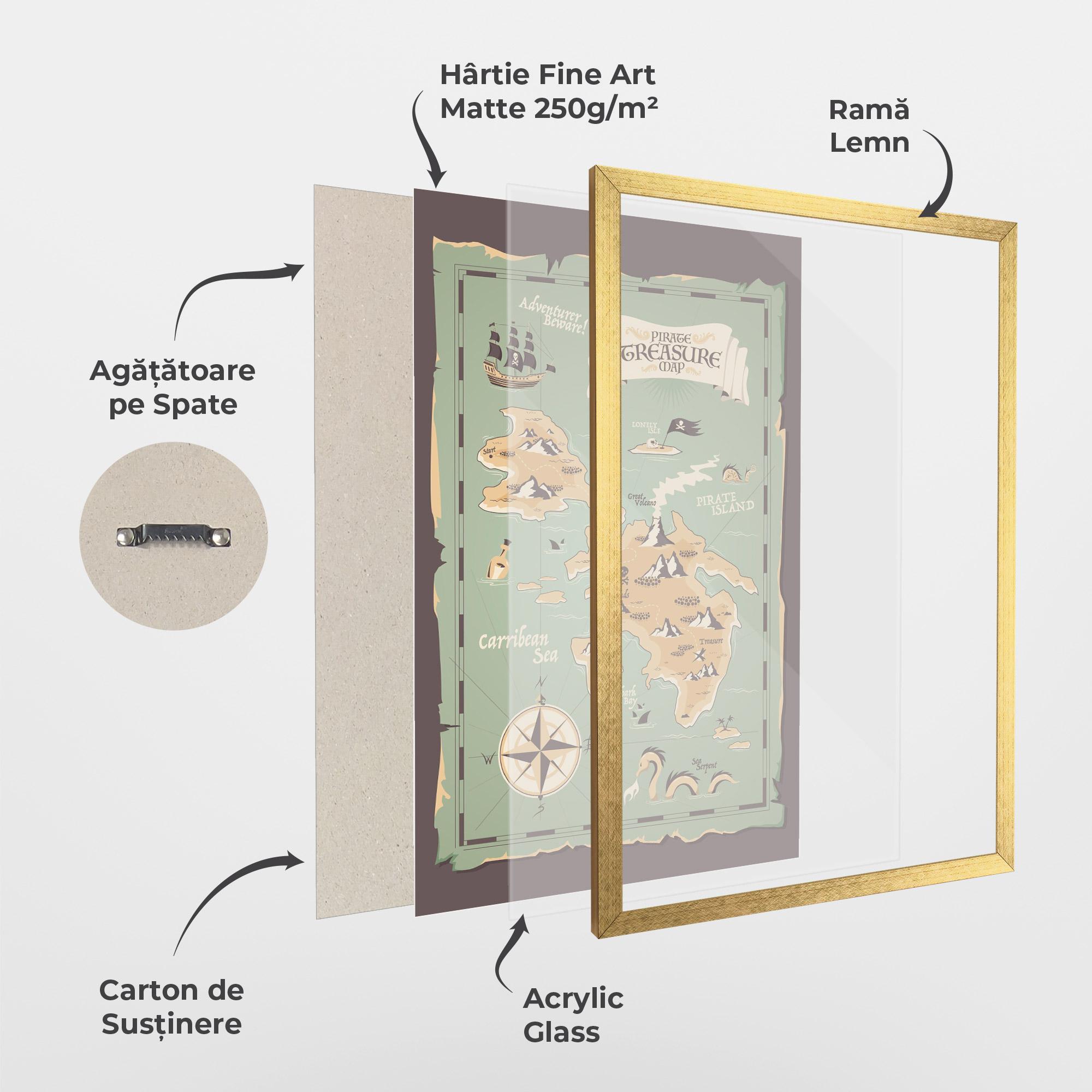 Poster Înrămat Adventurer Beware mockup 1