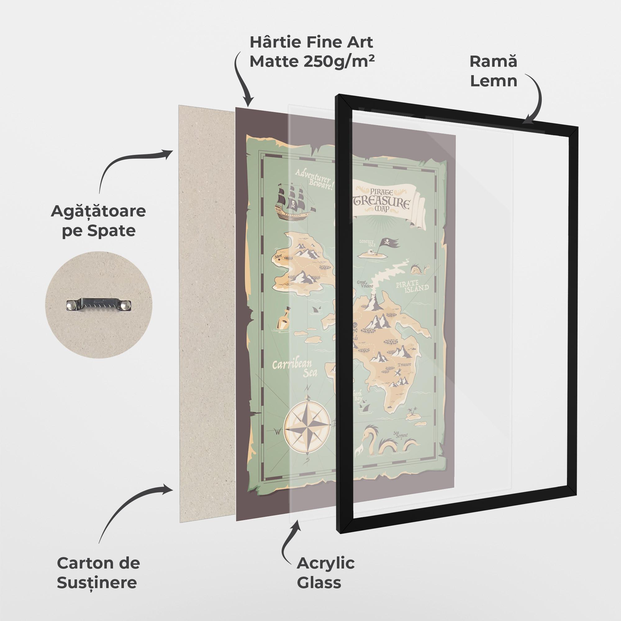 Poster Înrămat Adventurer Beware mockup 1