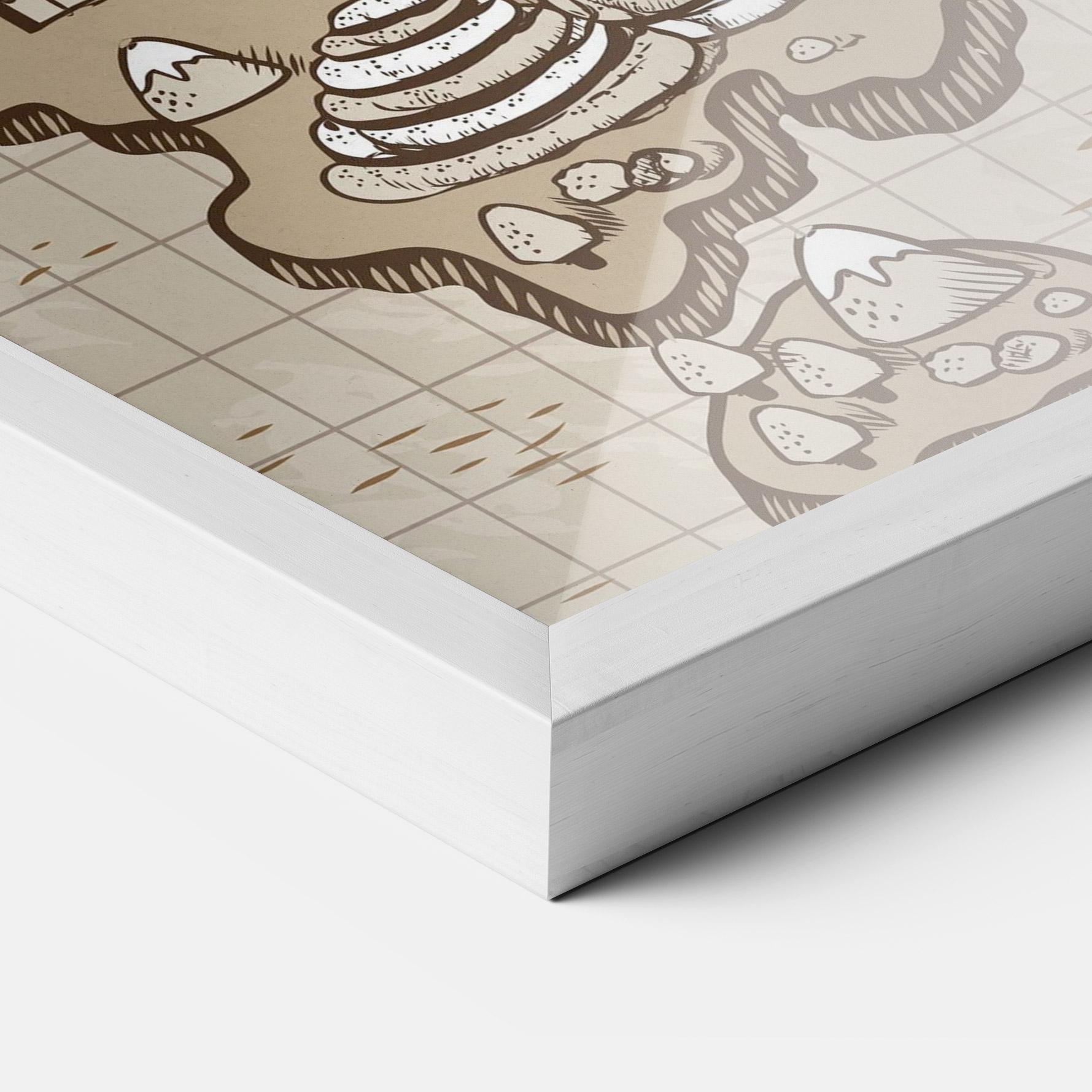 Poster Înrămat Old Korea Map mockup 3