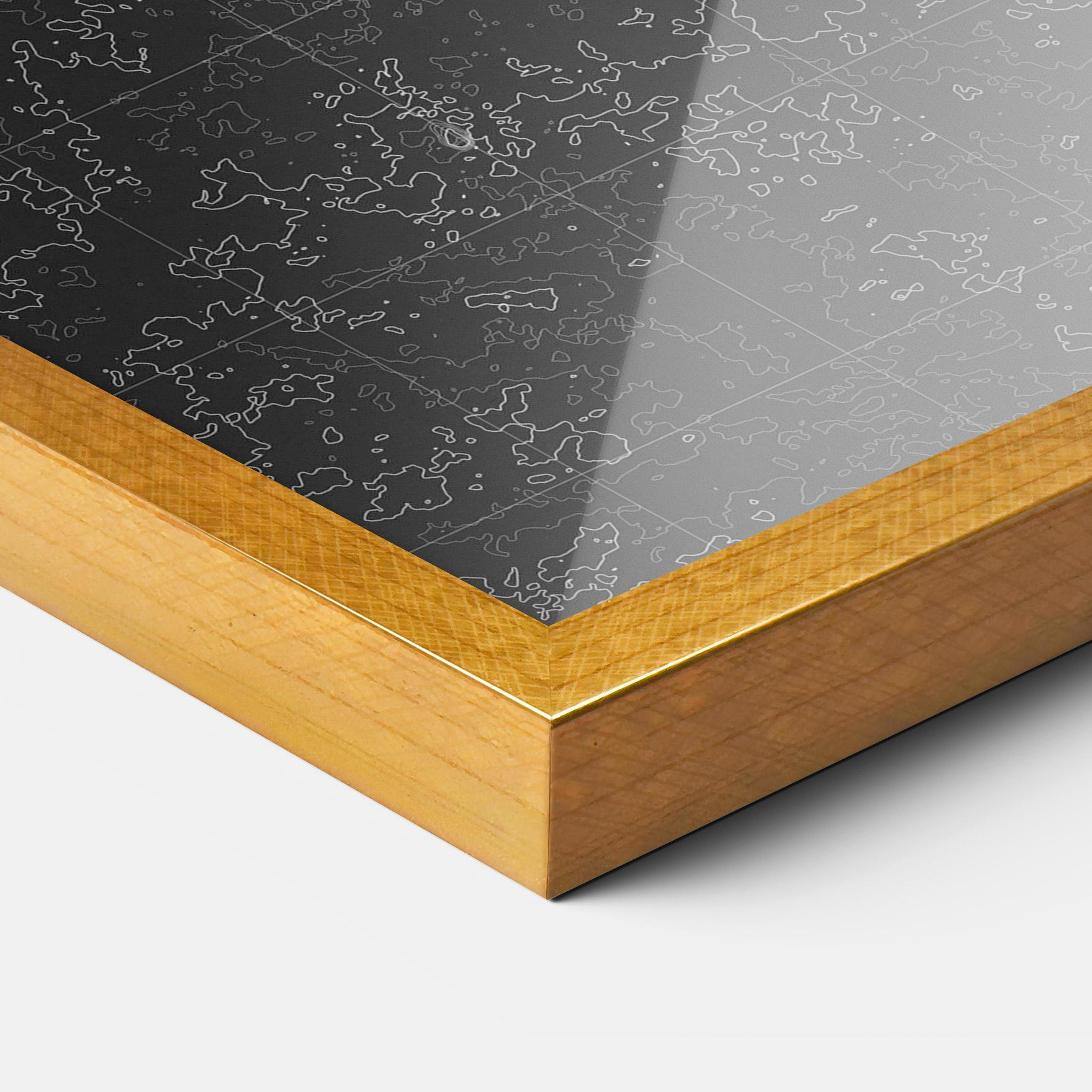 Poster Înrămat Atlana Grey Map mockup 3