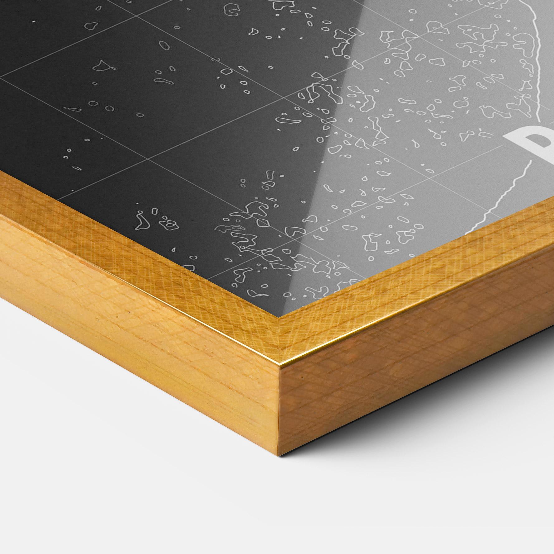 Poster Înrămat Barcelona Grey Map mockup 3