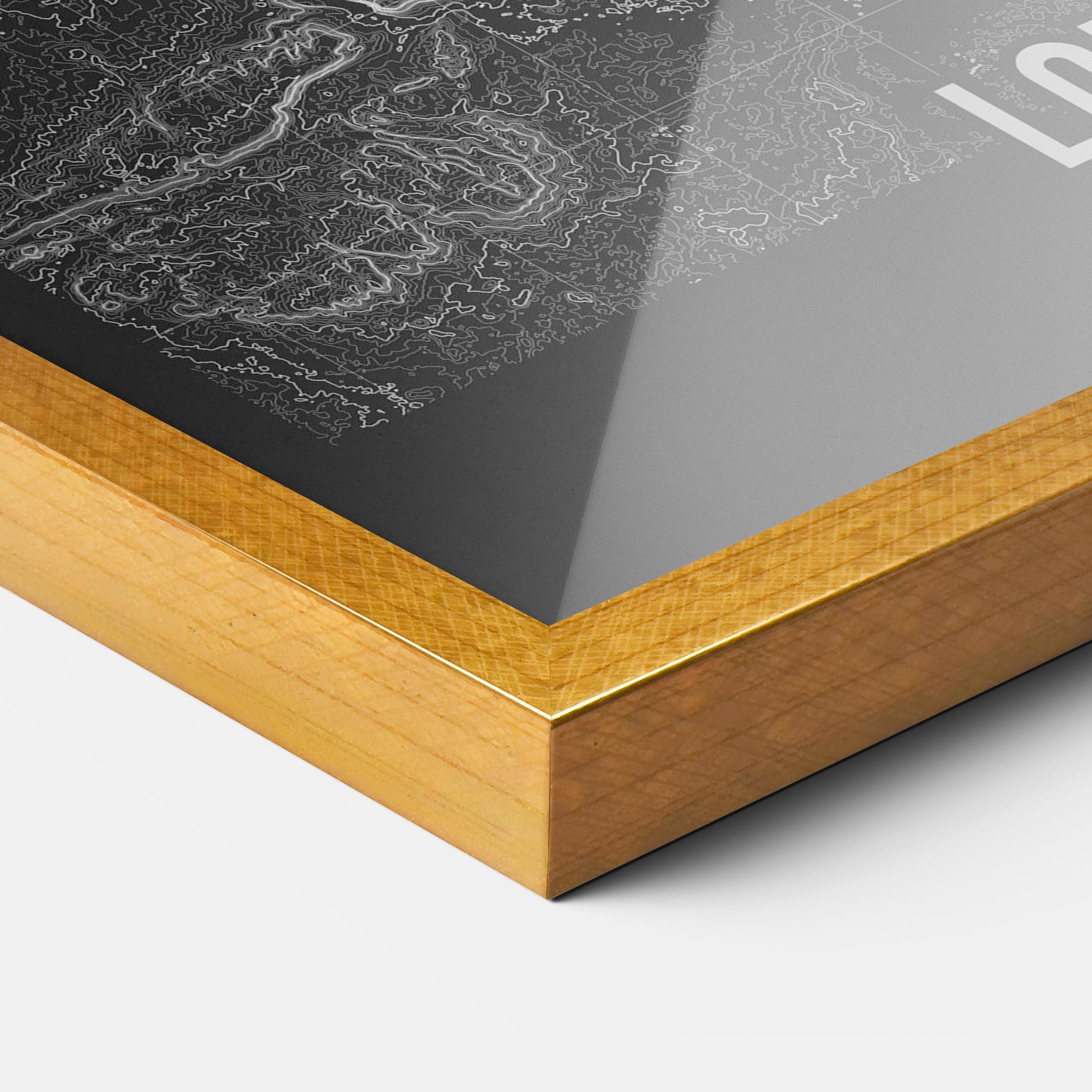 Poster Înrămat London Grey Map mockup 3