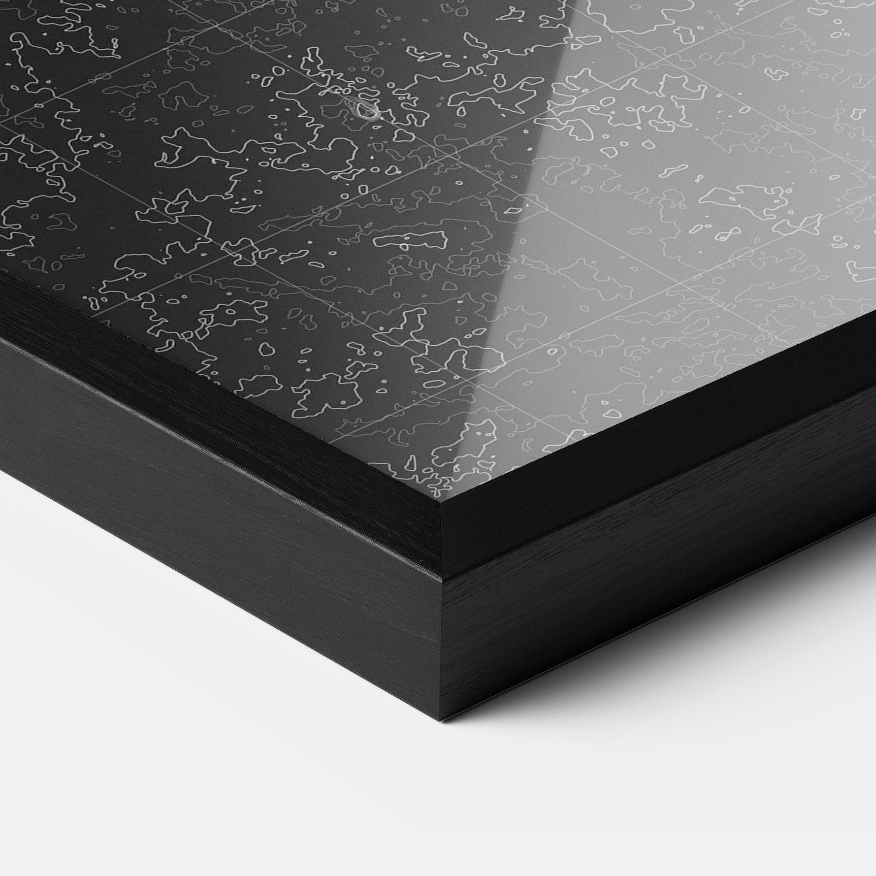 Poster Înrămat Atlana Grey Map mockup 3