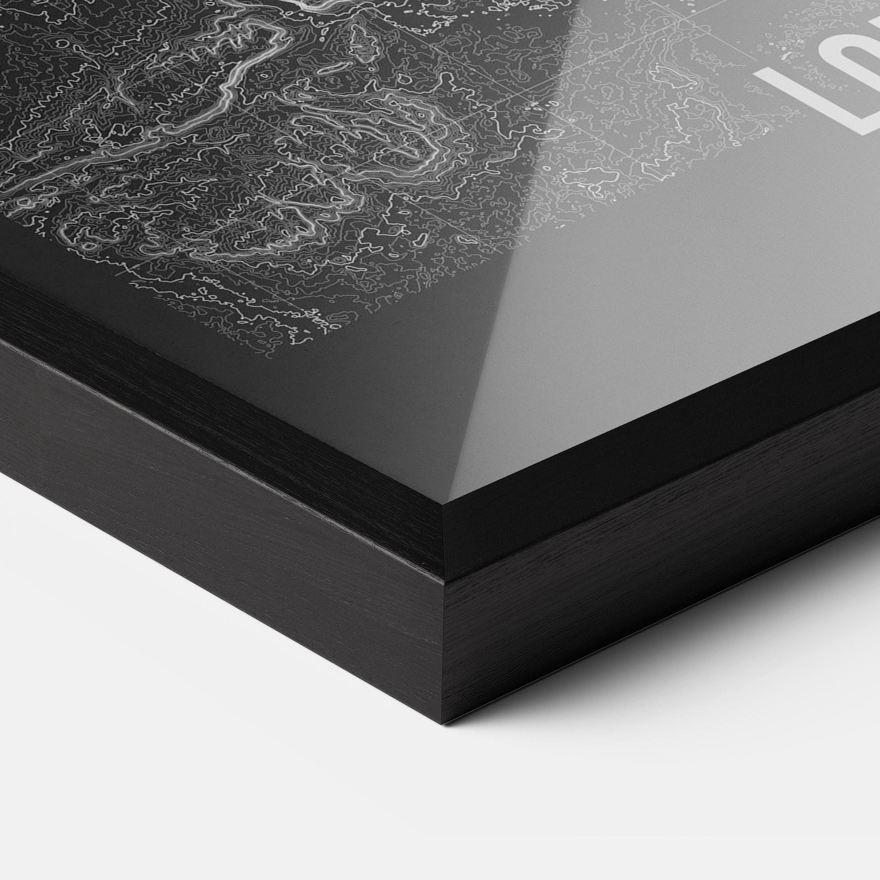 Poster Înrămat London Grey Map mockup 3