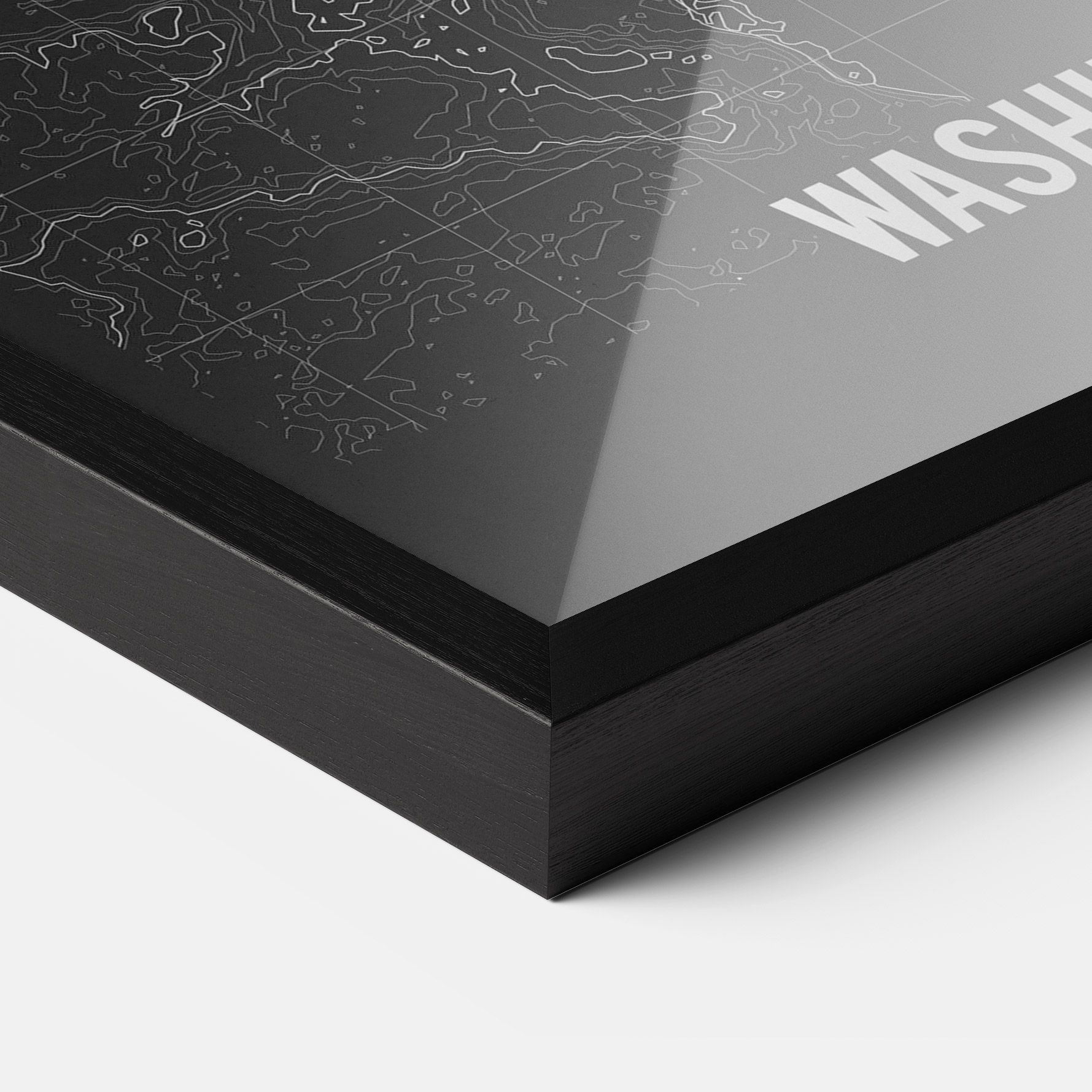 Washington Grey Map mockup 3