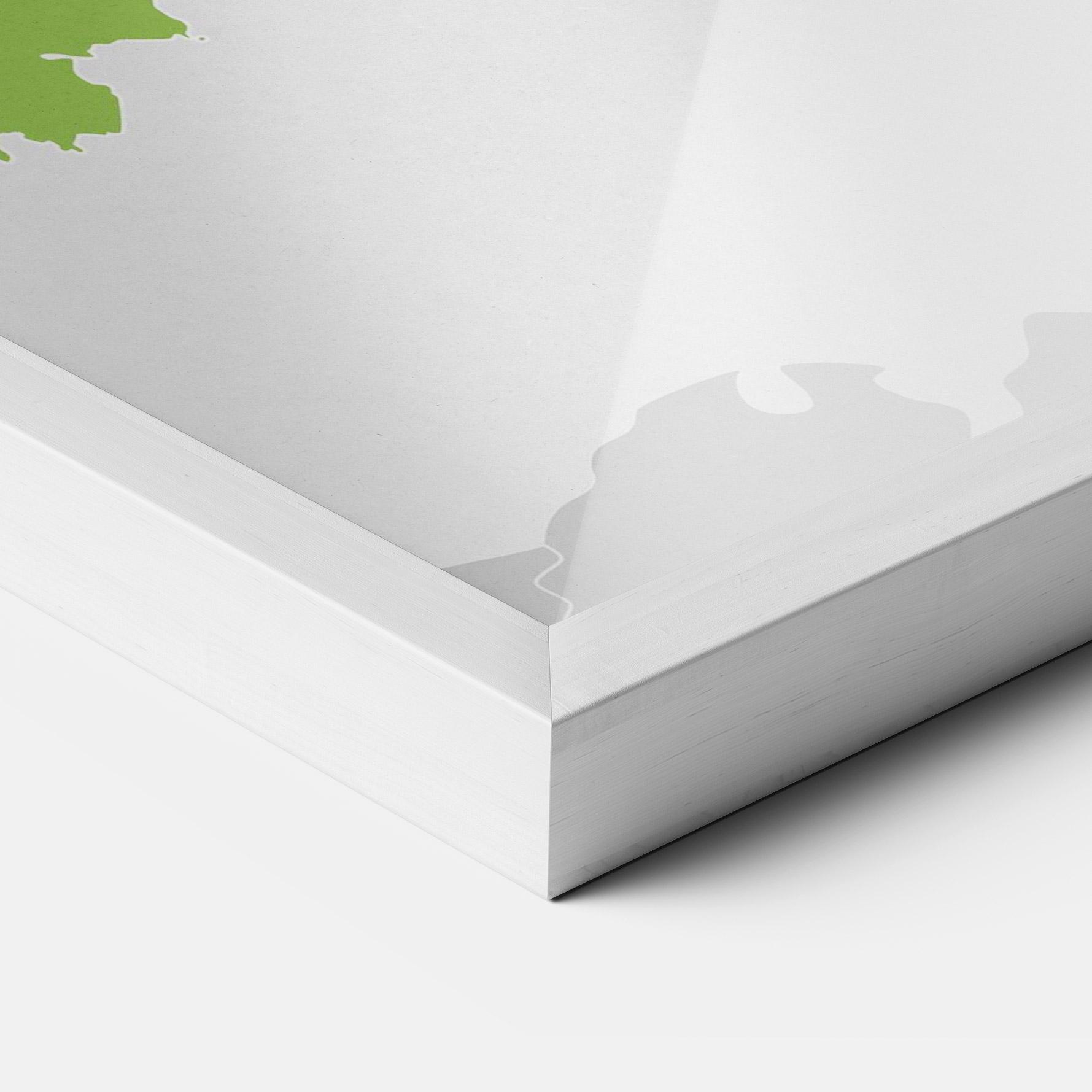 Poster Înrămat Italy Green Map mockup 3