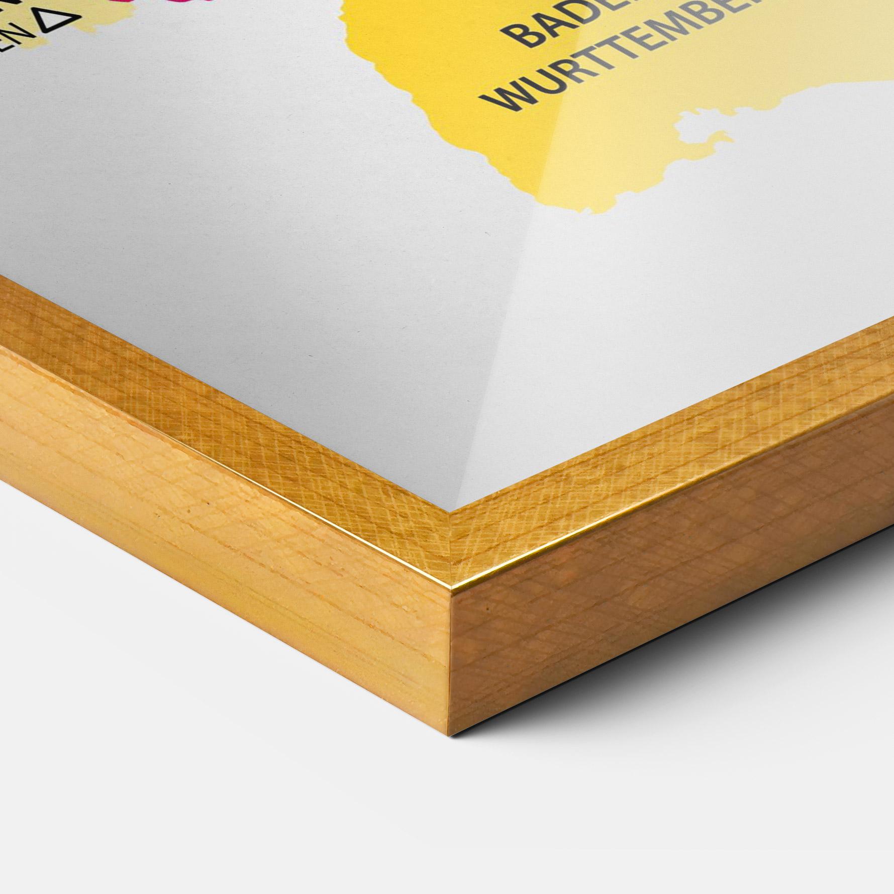 Poster Înrămat Germany Color Map mockup 3