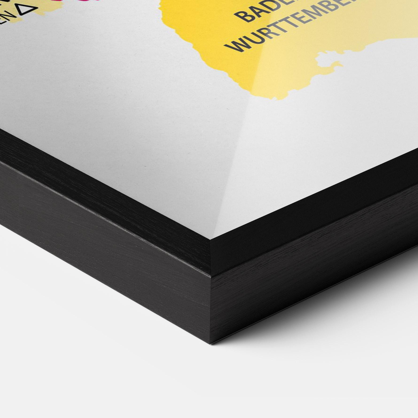 Poster Înrămat Germany Color Map mockup 3