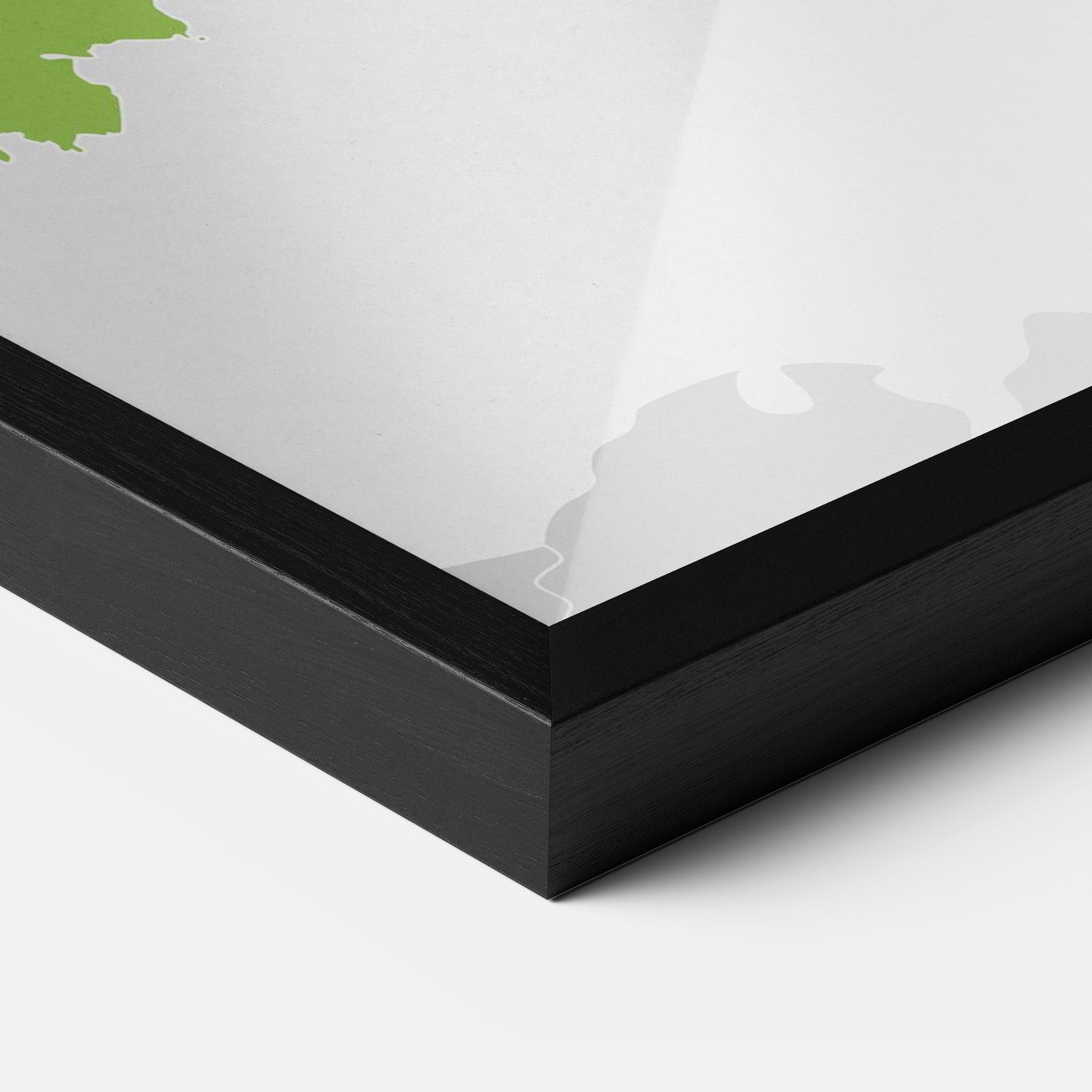 Poster Înrămat Italy Green Map mockup 3