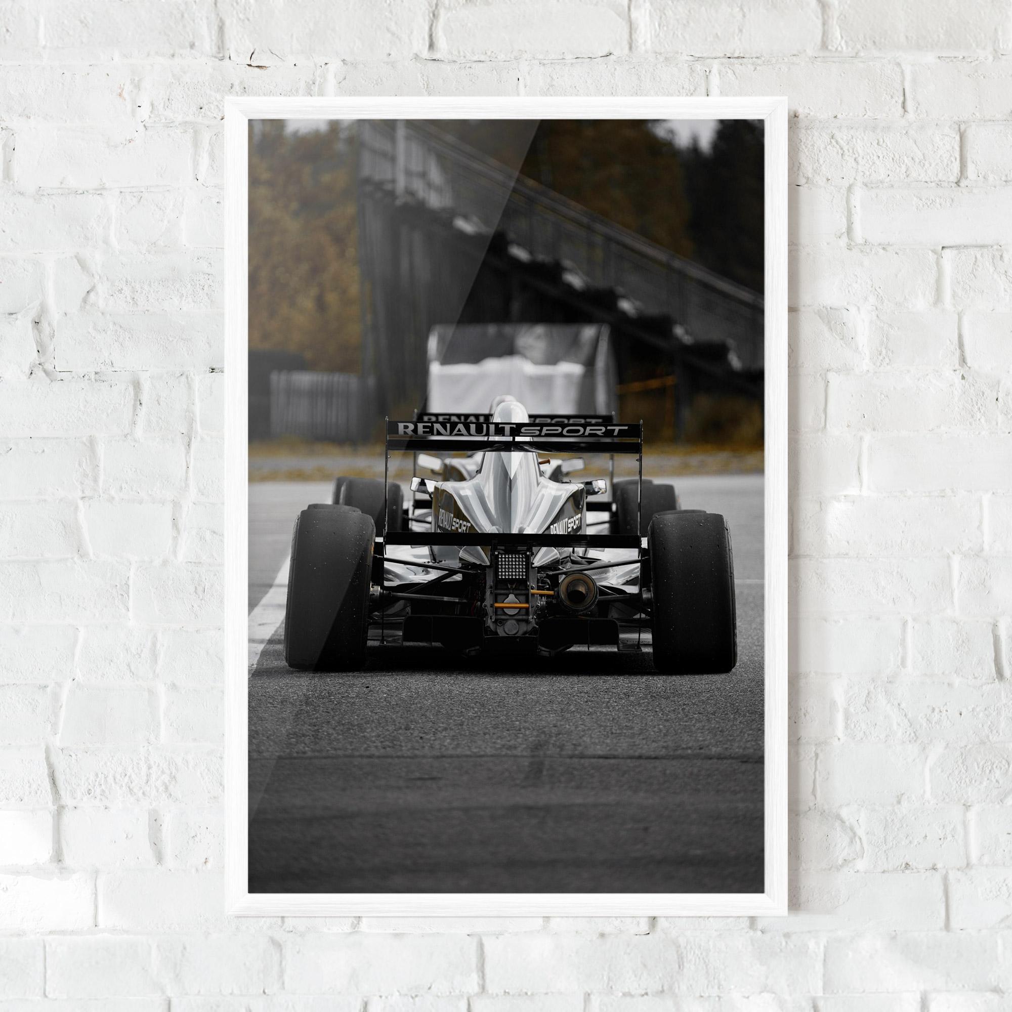 Poster Înrămat Grey F1 Car mockup 0