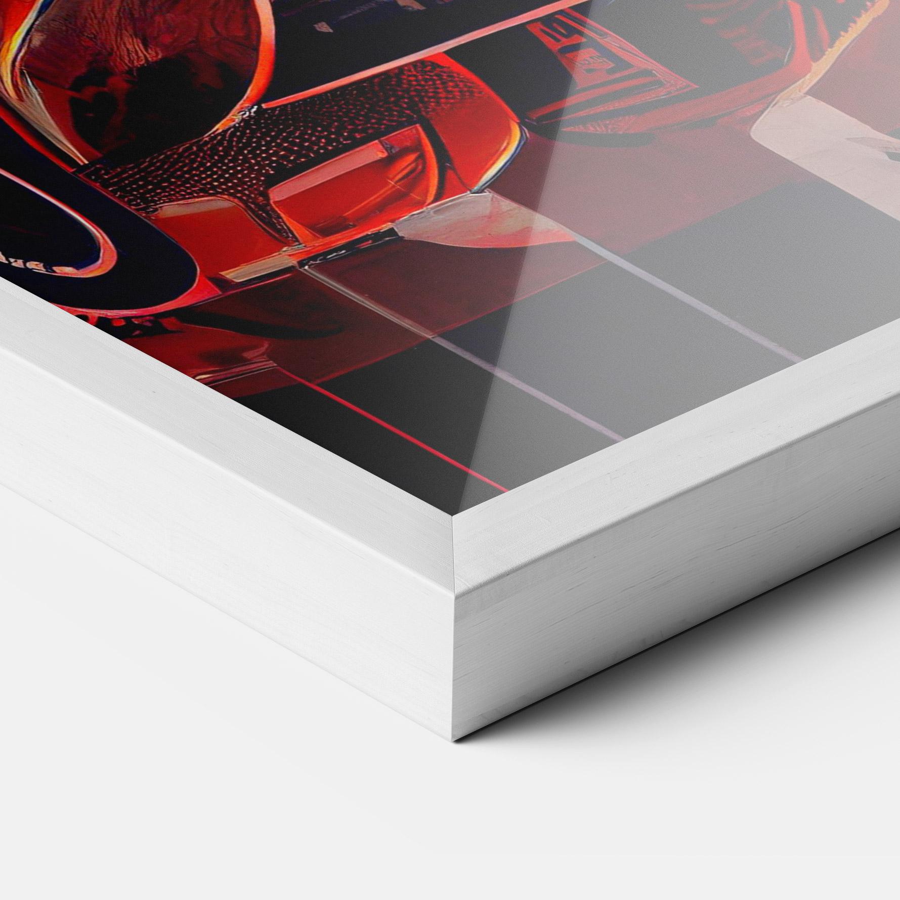 Poster Înrămat Red White F1 mockup 3