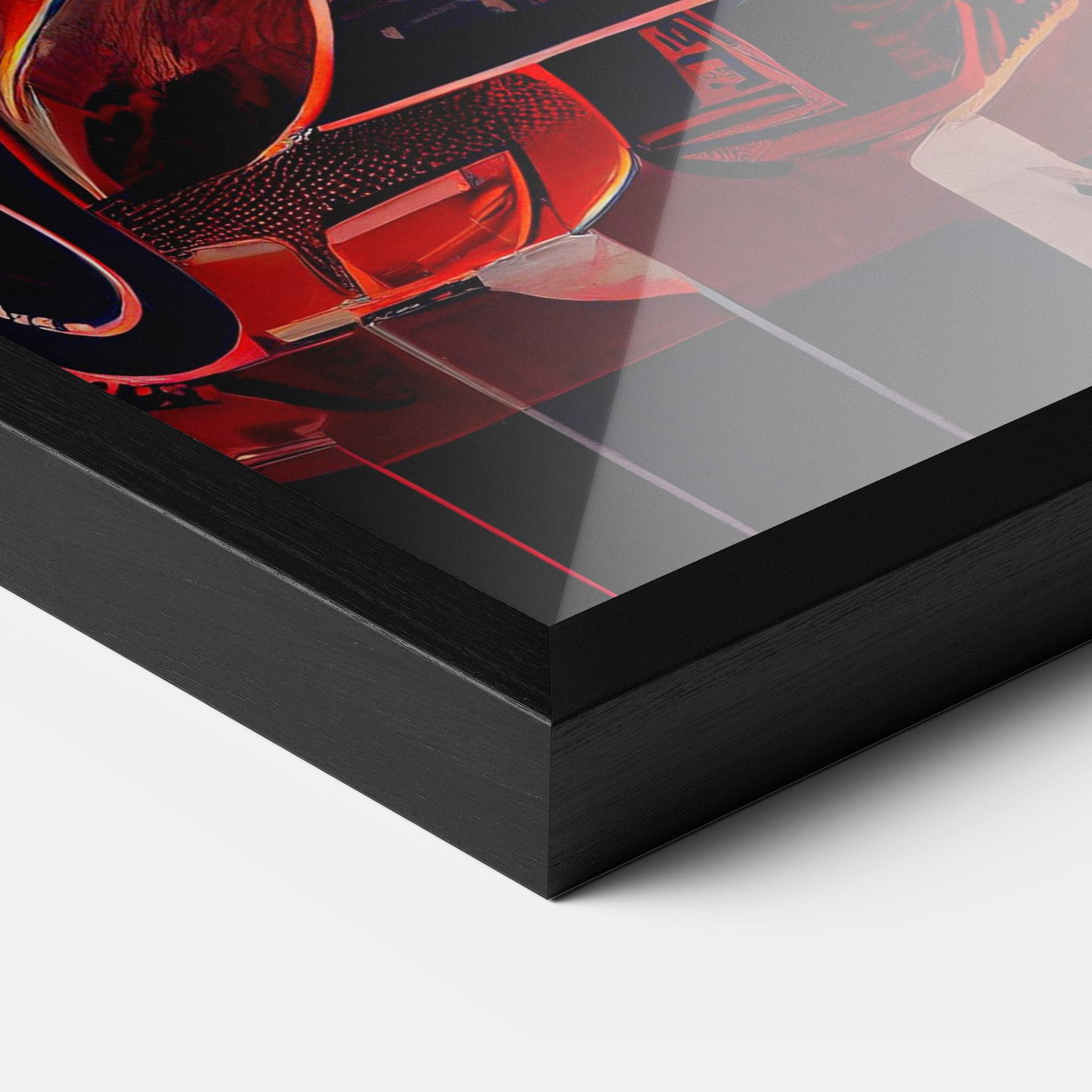 Poster Înrămat Red White F1 mockup 3