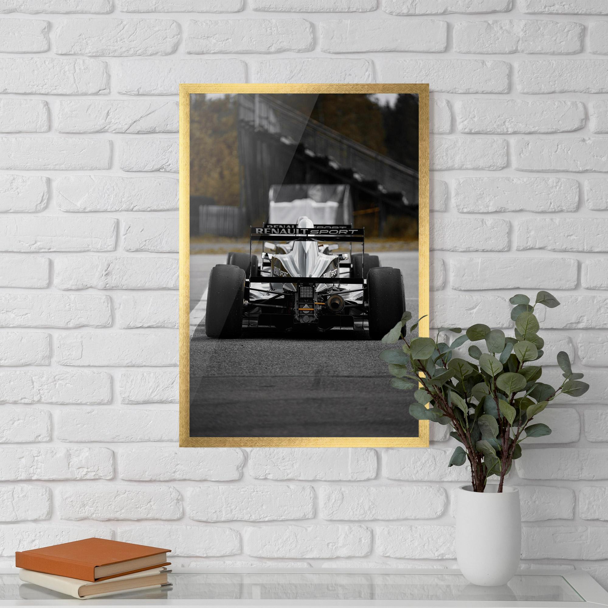 Poster Înrămat Grey F1 Car mockup 5