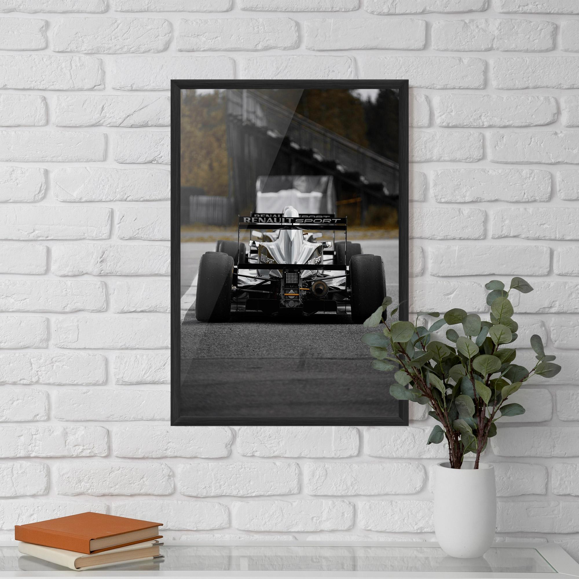 Poster Înrămat Grey F1 Car mockup 5