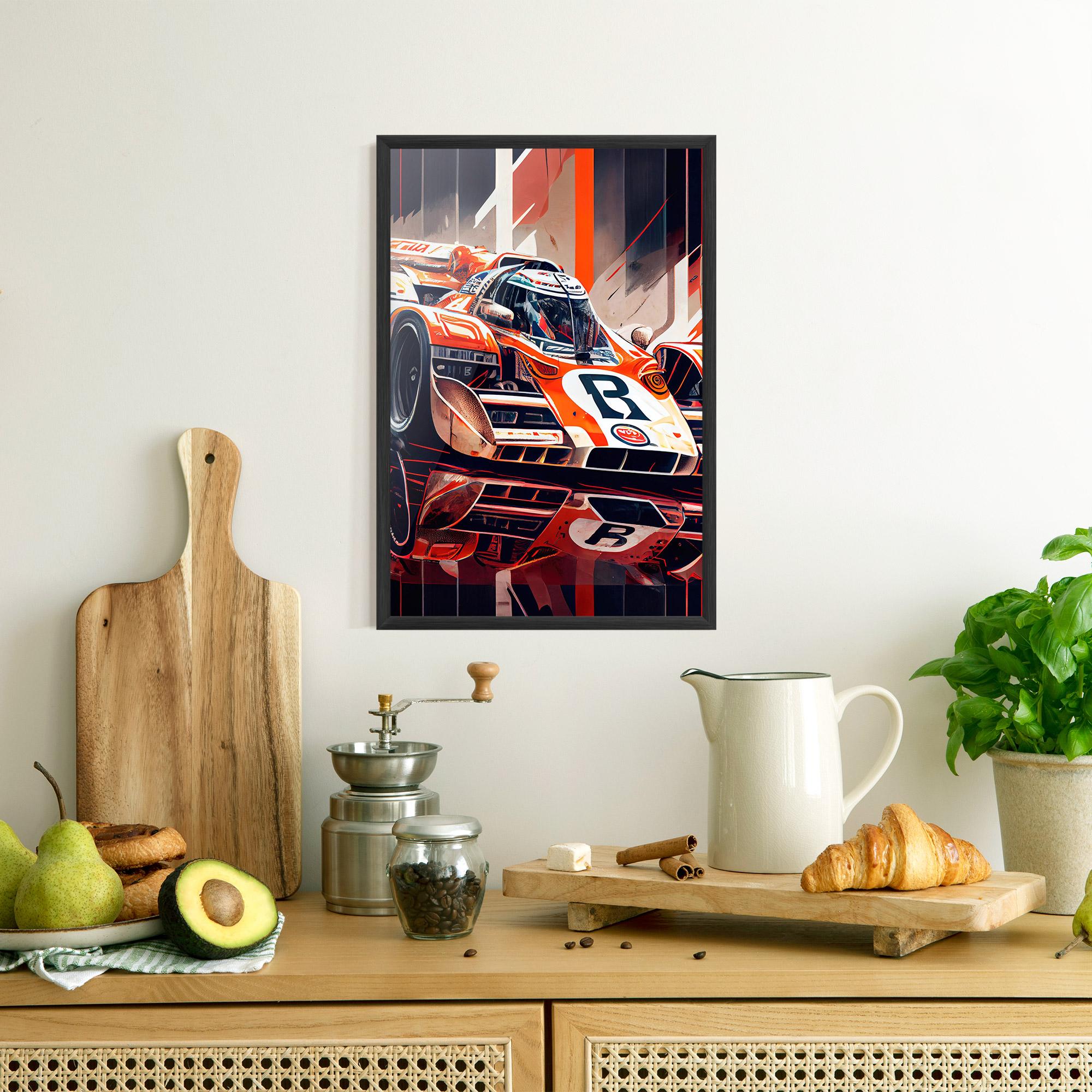 Poster Înrămat Red White F1 mockup 8
