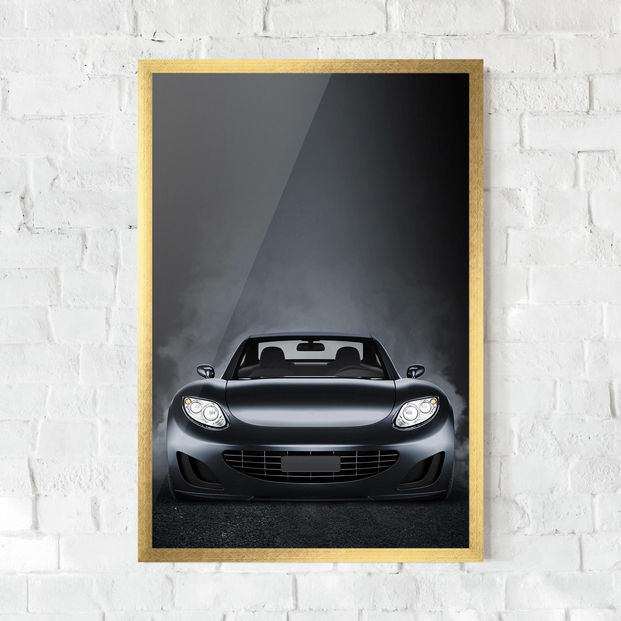 Poster Înrămat Black Front Car mockup 0