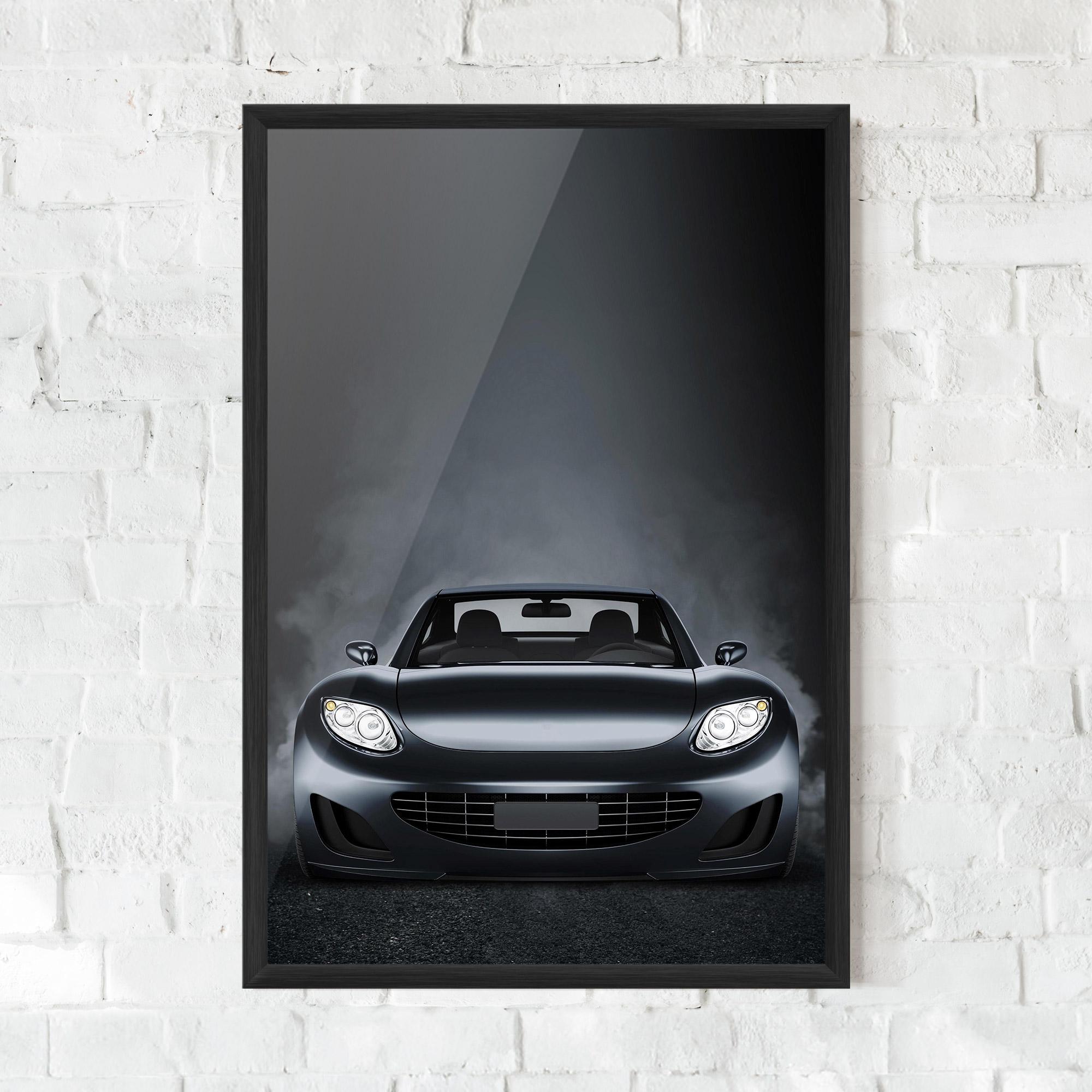 Poster Înrămat Black Front Car mockup 0