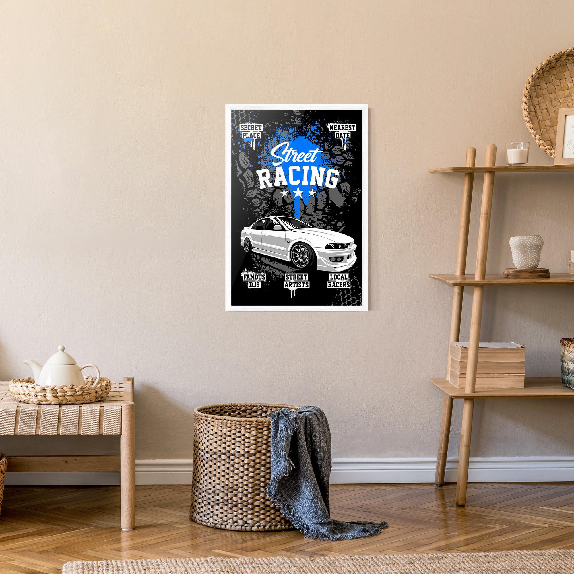 Poster Înrămat Street Racing Art mockup 9