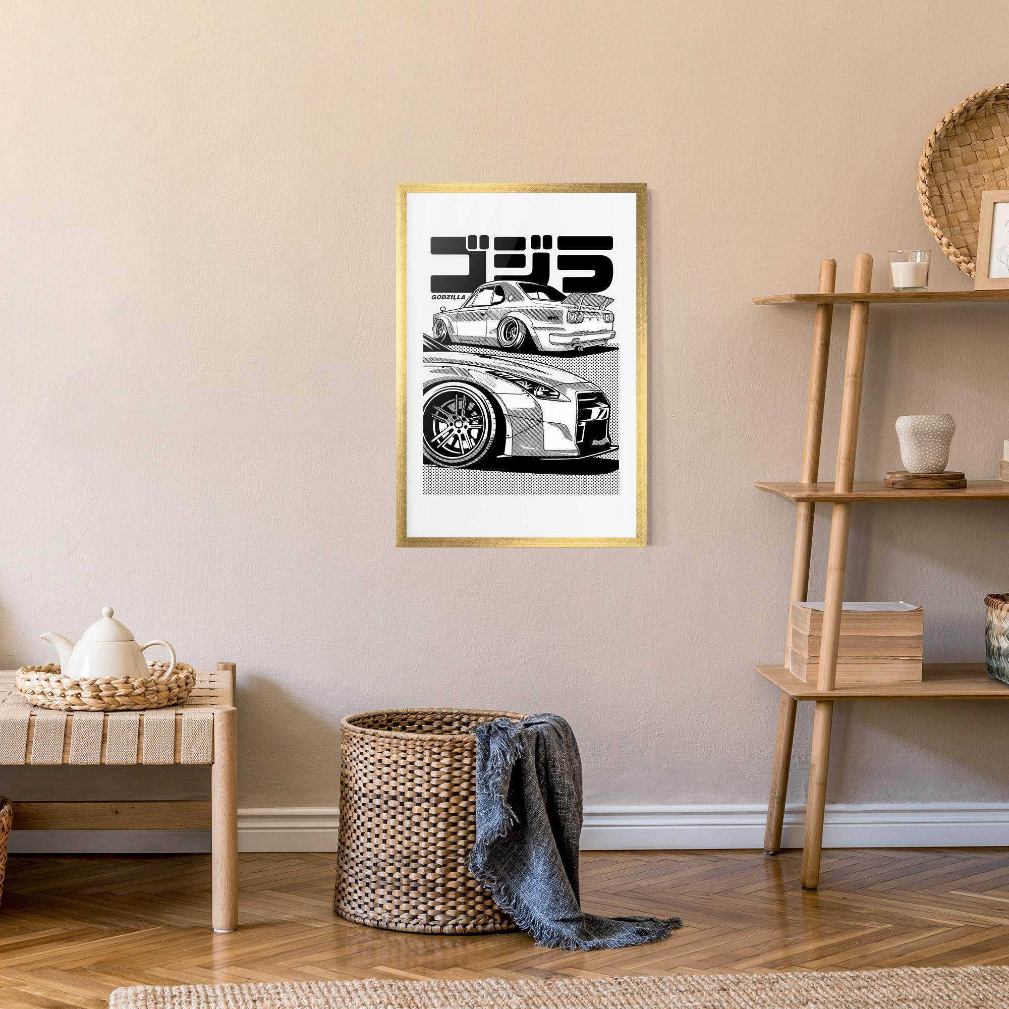 Poster Înrămat Japanese Car mockup 9