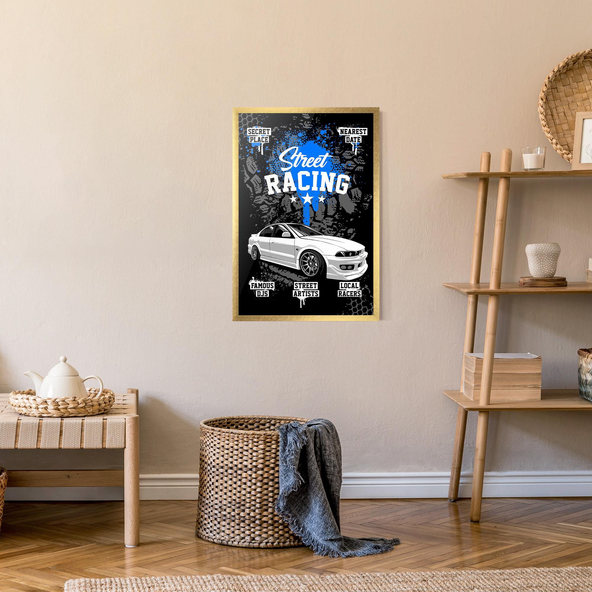 Poster Înrămat Street Racing Art mockup 9