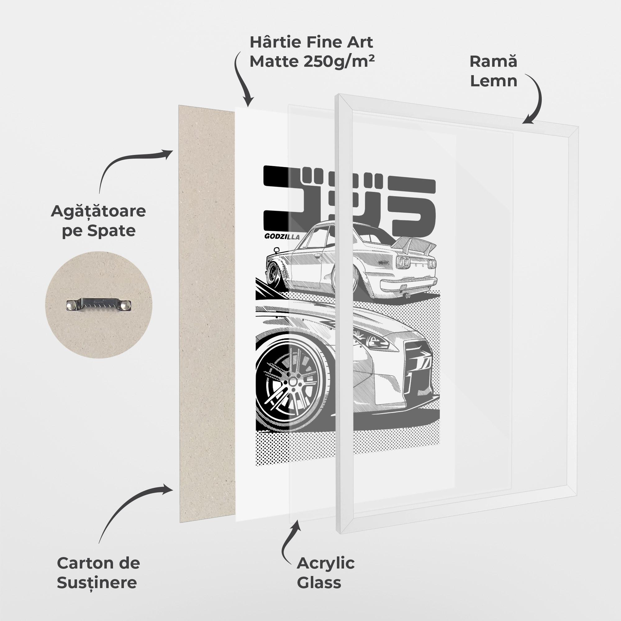Poster Înrămat Japanese Car mockup 1
