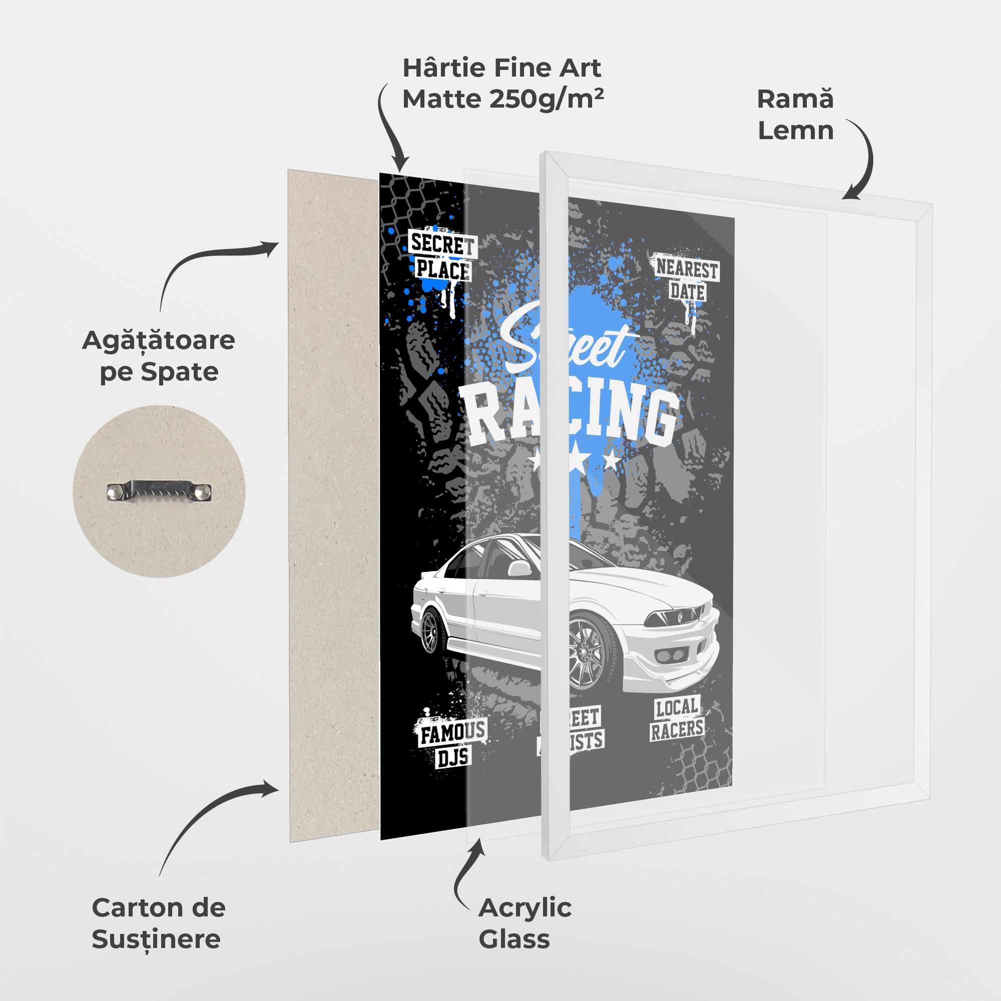Poster Înrămat Street Racing Art mockup 1