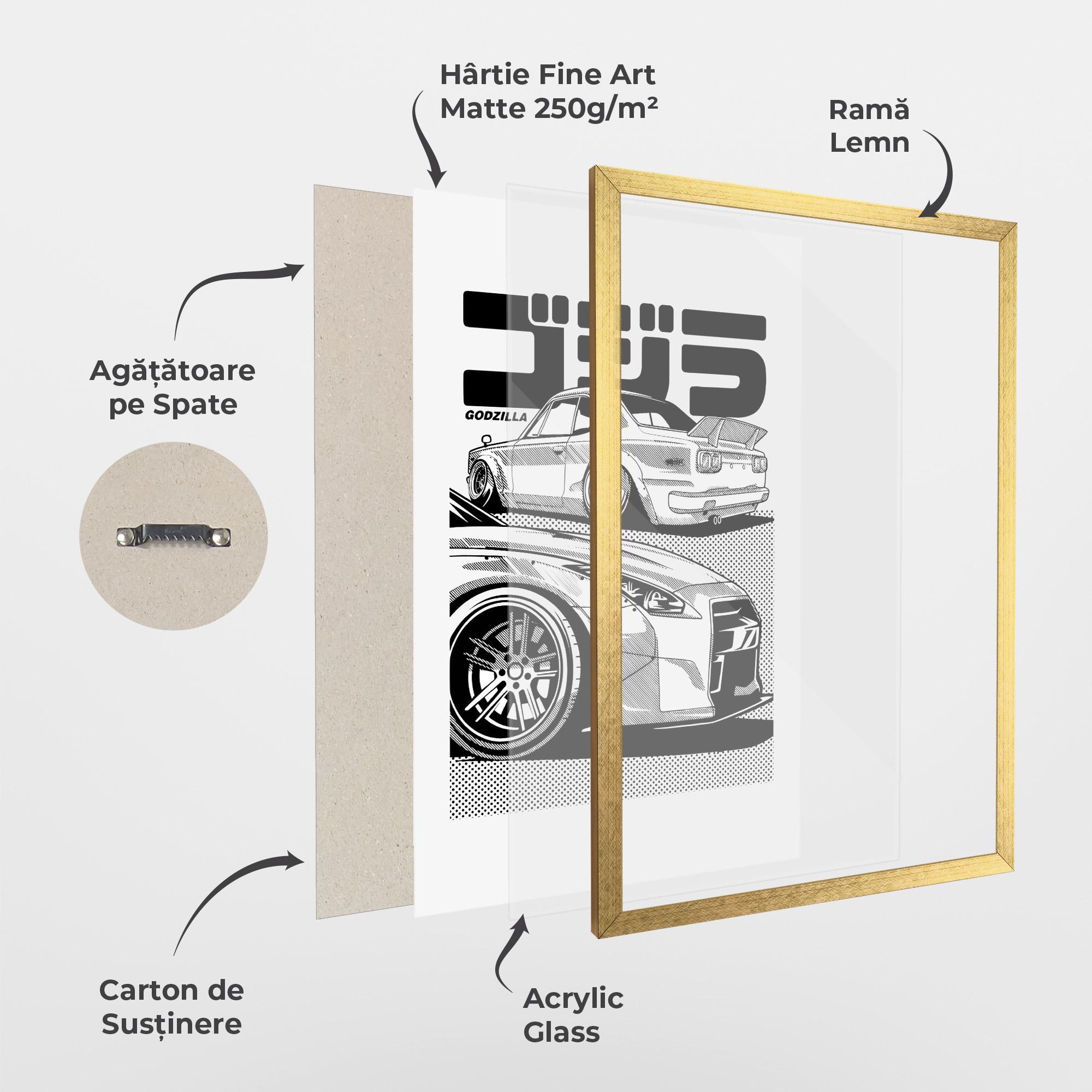 Poster Înrămat Japanese Car mockup 1