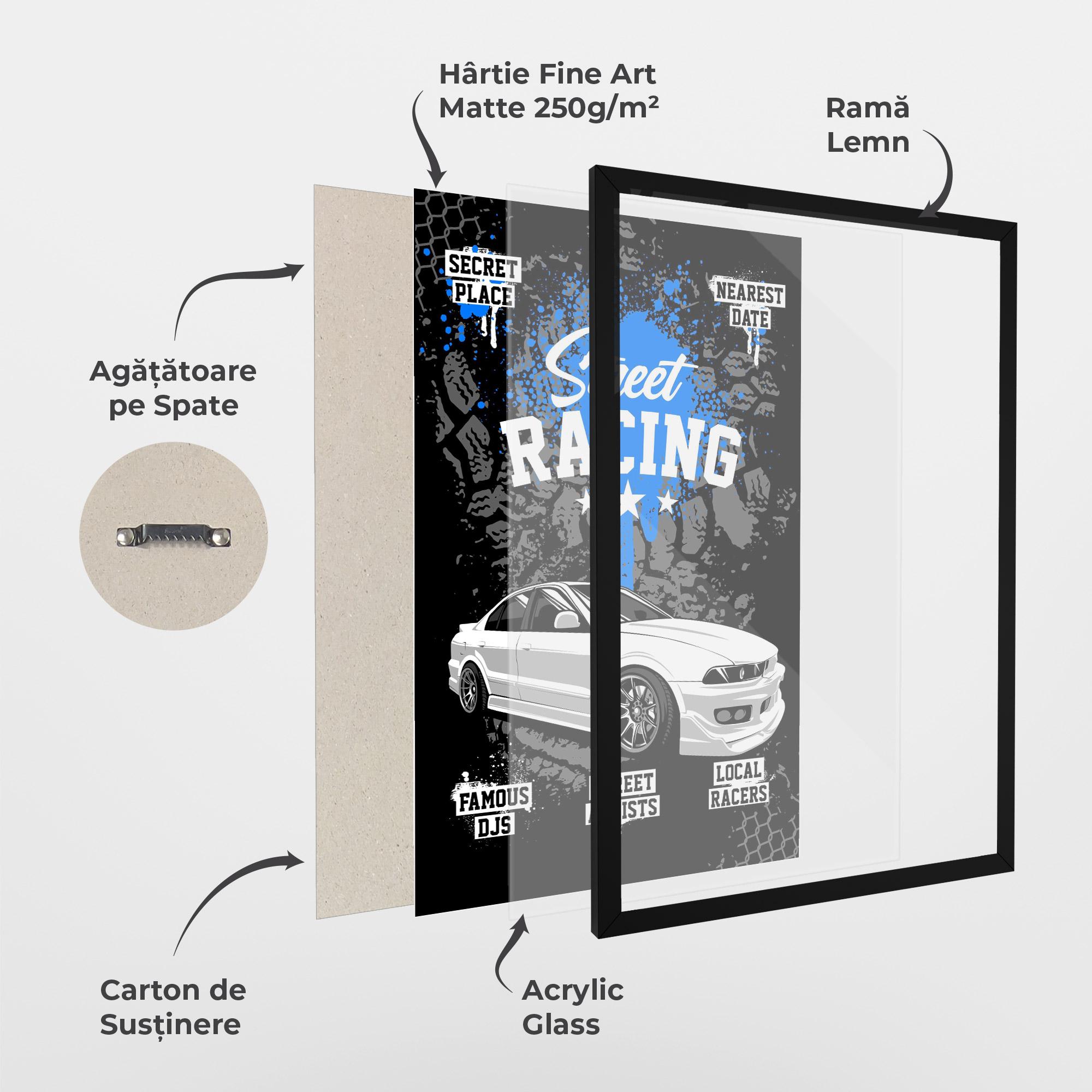 Poster Înrămat Street Racing Art mockup 1