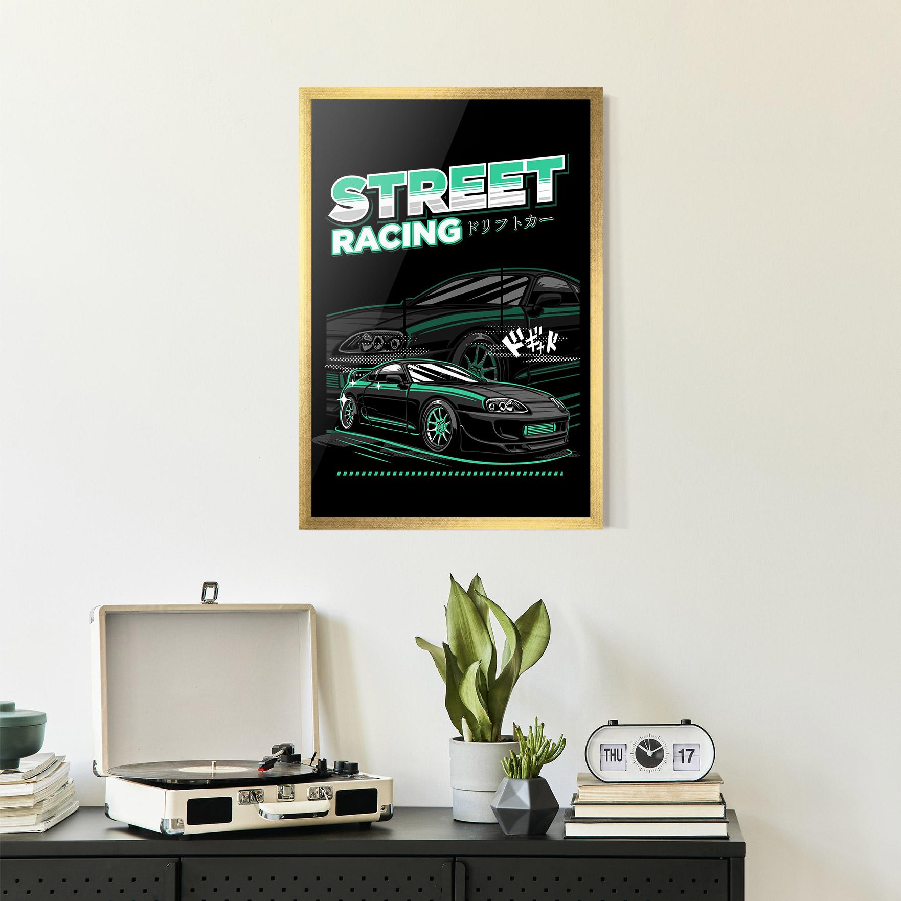 Poster Înrămat Street Racing mockup 2