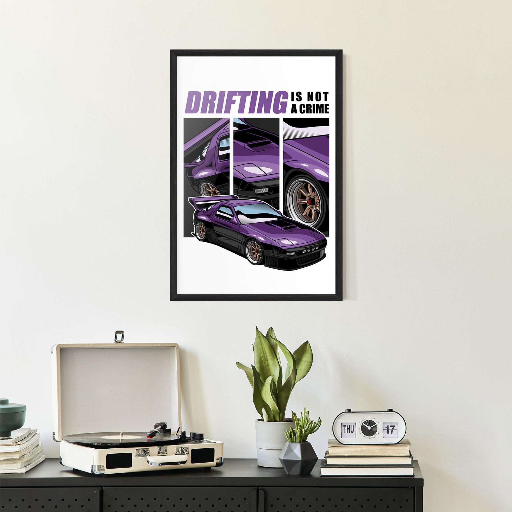 Drift Purple Car mockup 2