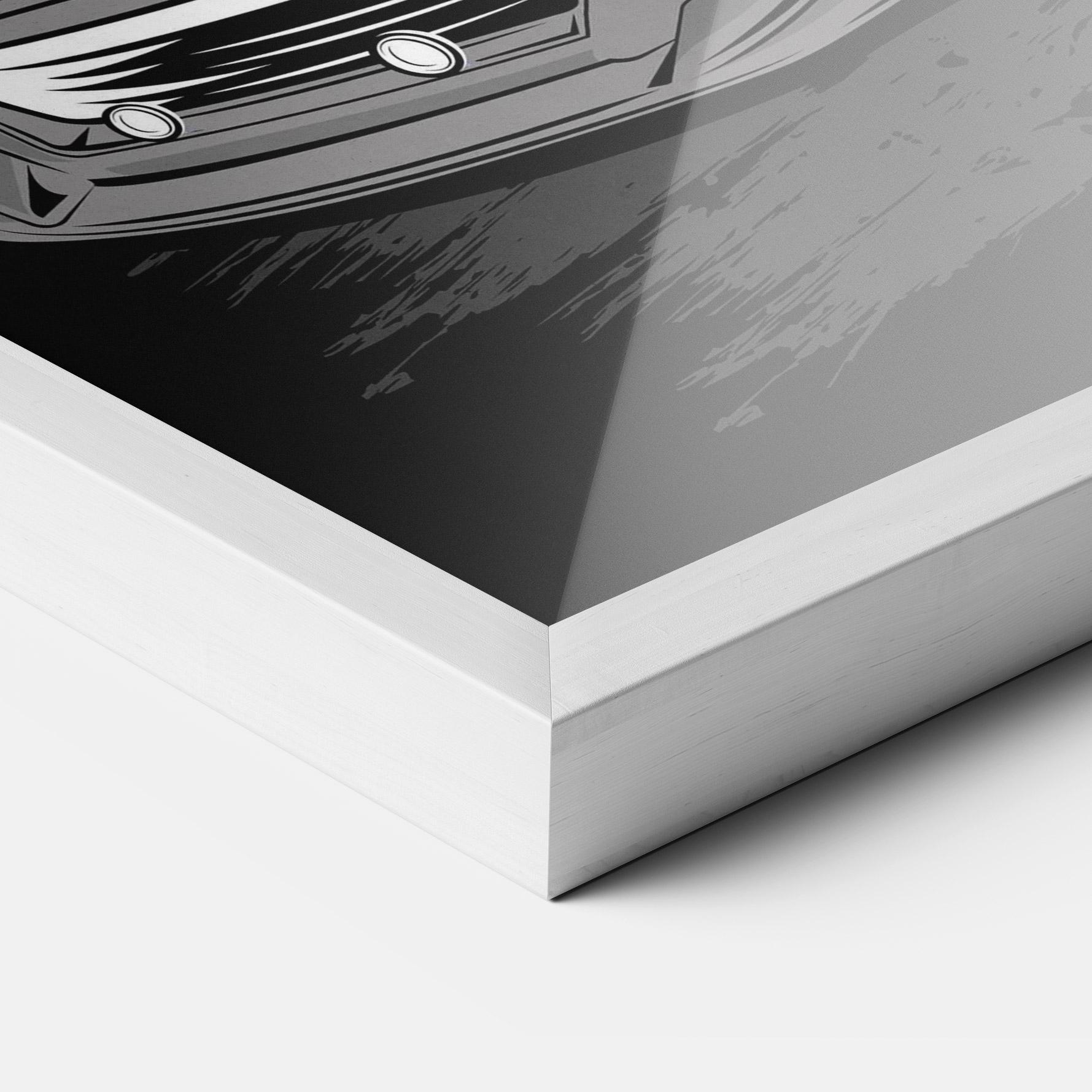 Poster Înrămat Grey Cool Car mockup 3