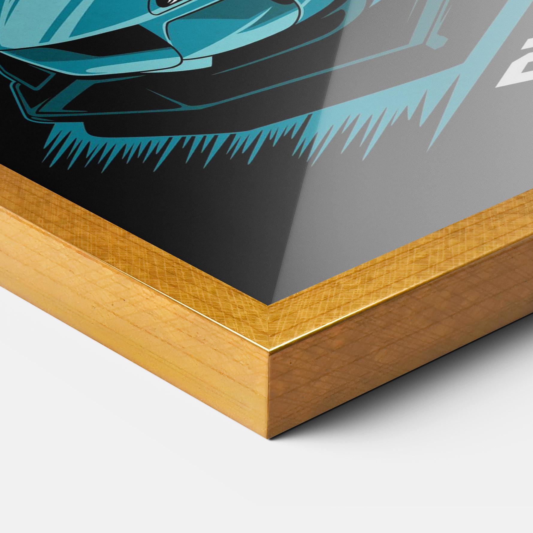 Poster Înrămat Blue Born To Ride mockup 3