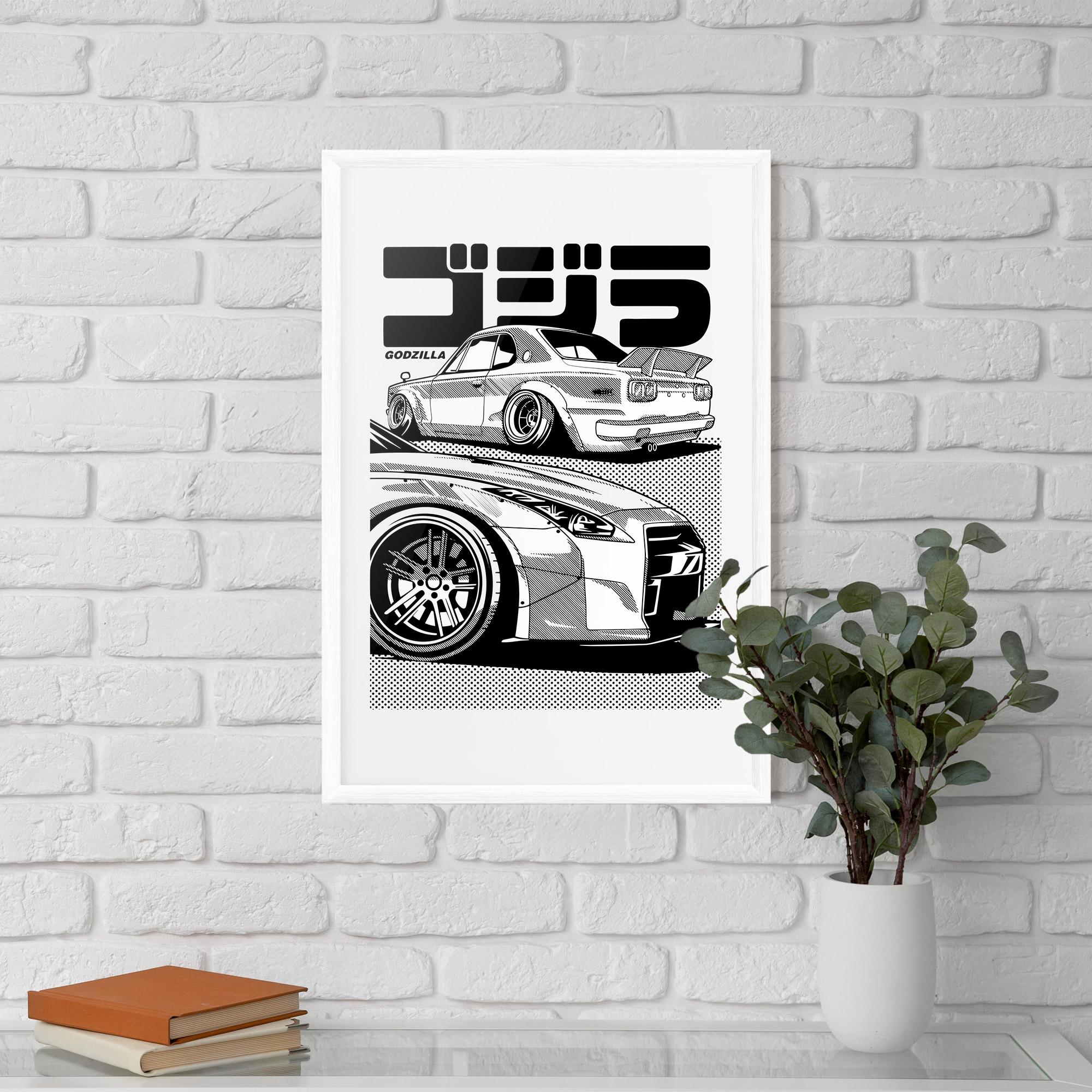Poster Înrămat Japanese Car mockup 5
