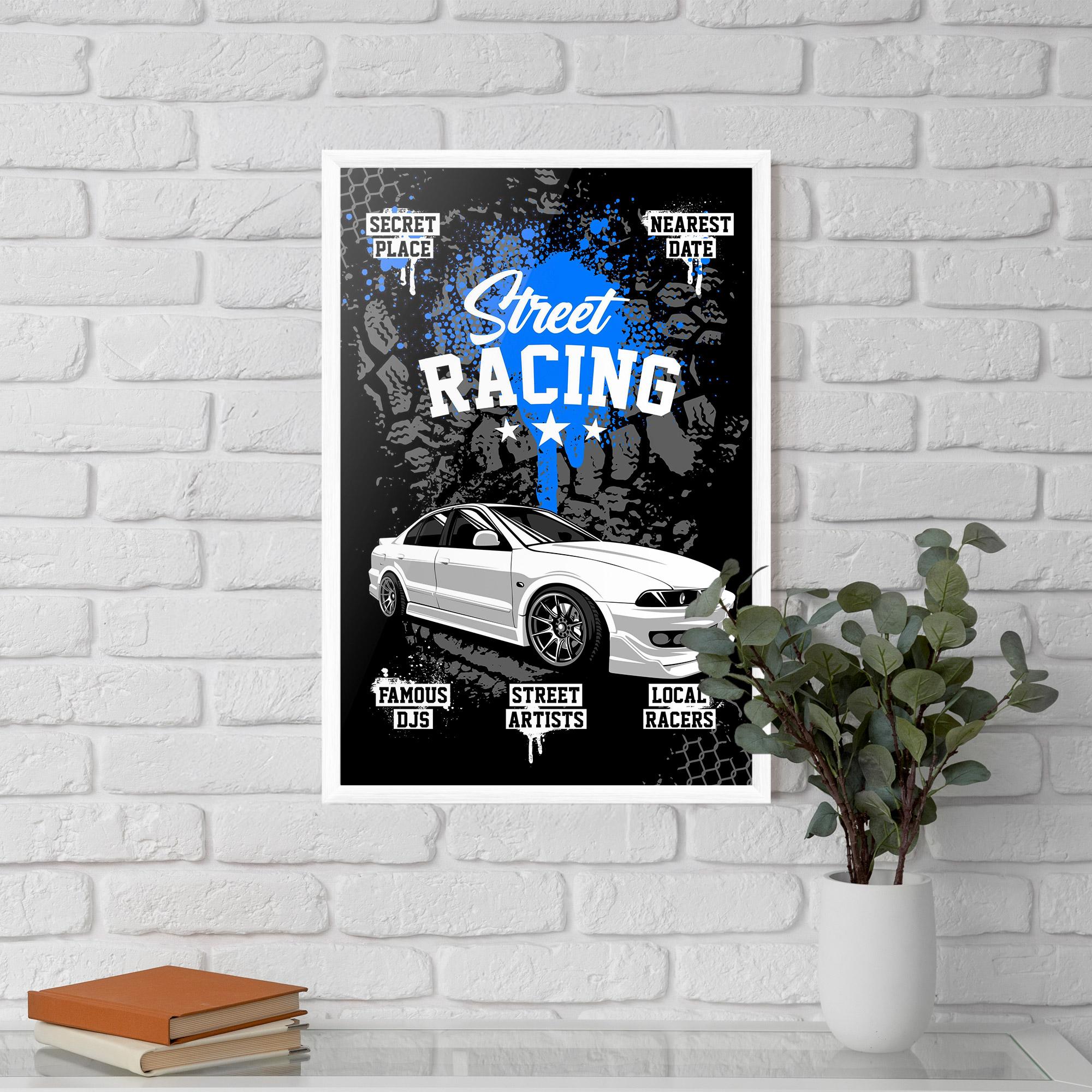 Poster Înrămat Street Racing Art mockup 5