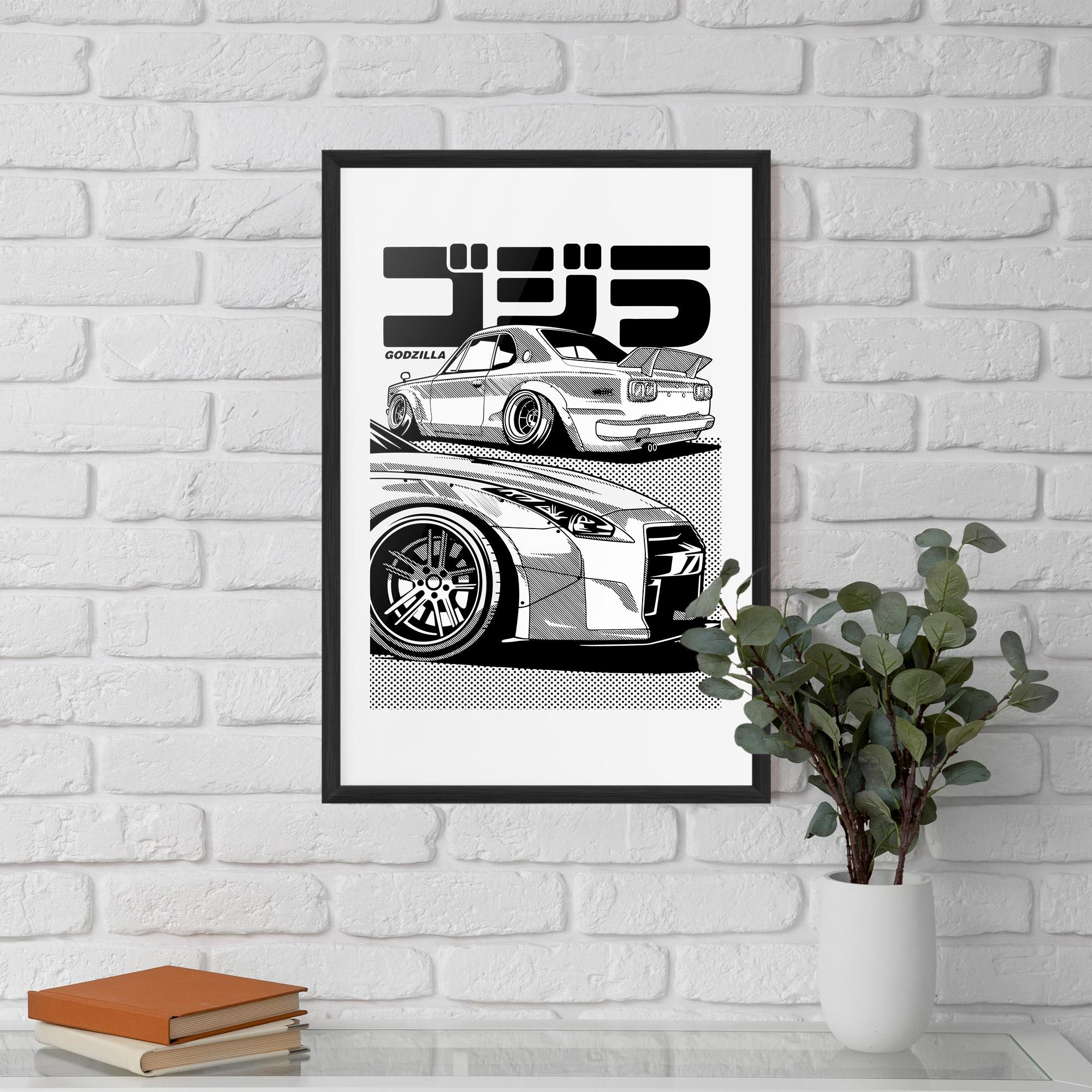 Poster Înrămat Japanese Car mockup 5