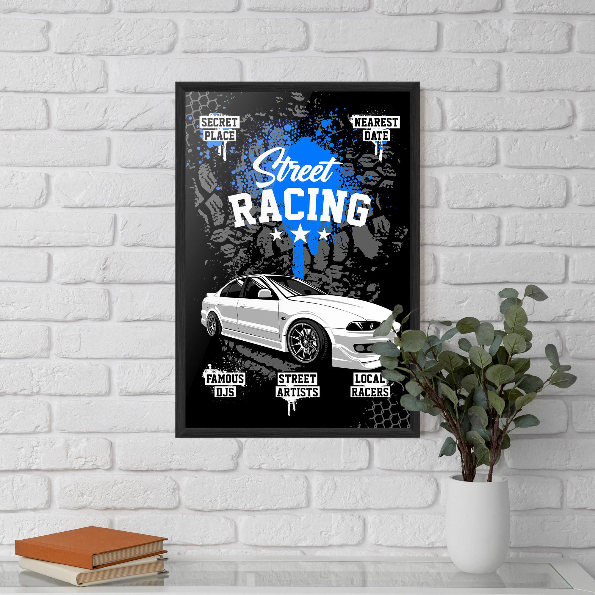 Poster Înrămat Street Racing Art mockup 5