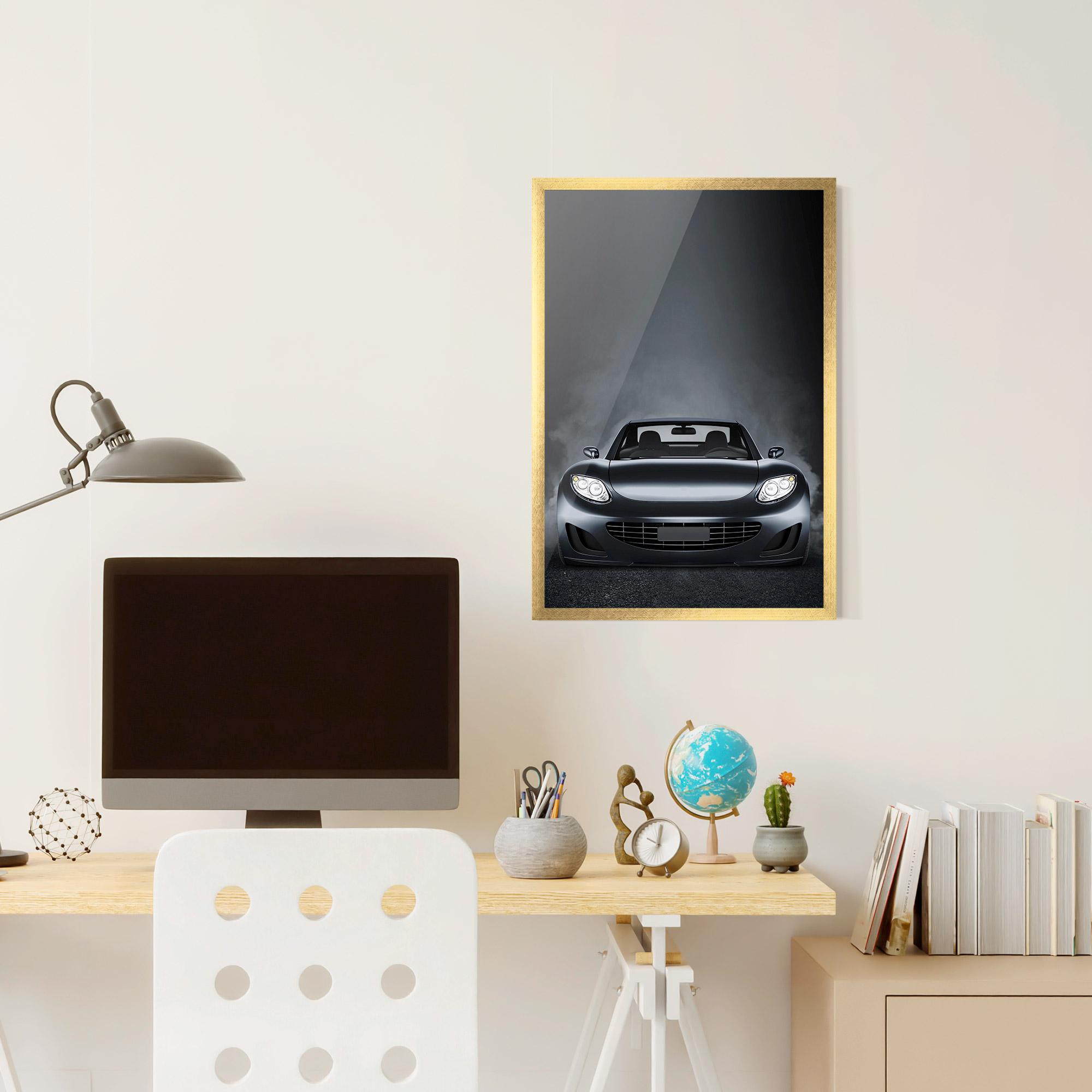 Poster Înrămat Black Front Car mockup 6