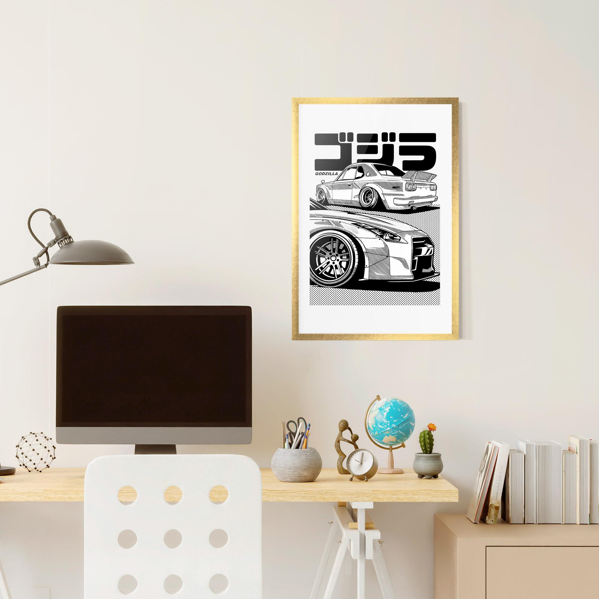 Poster Înrămat Japanese Car mockup 6