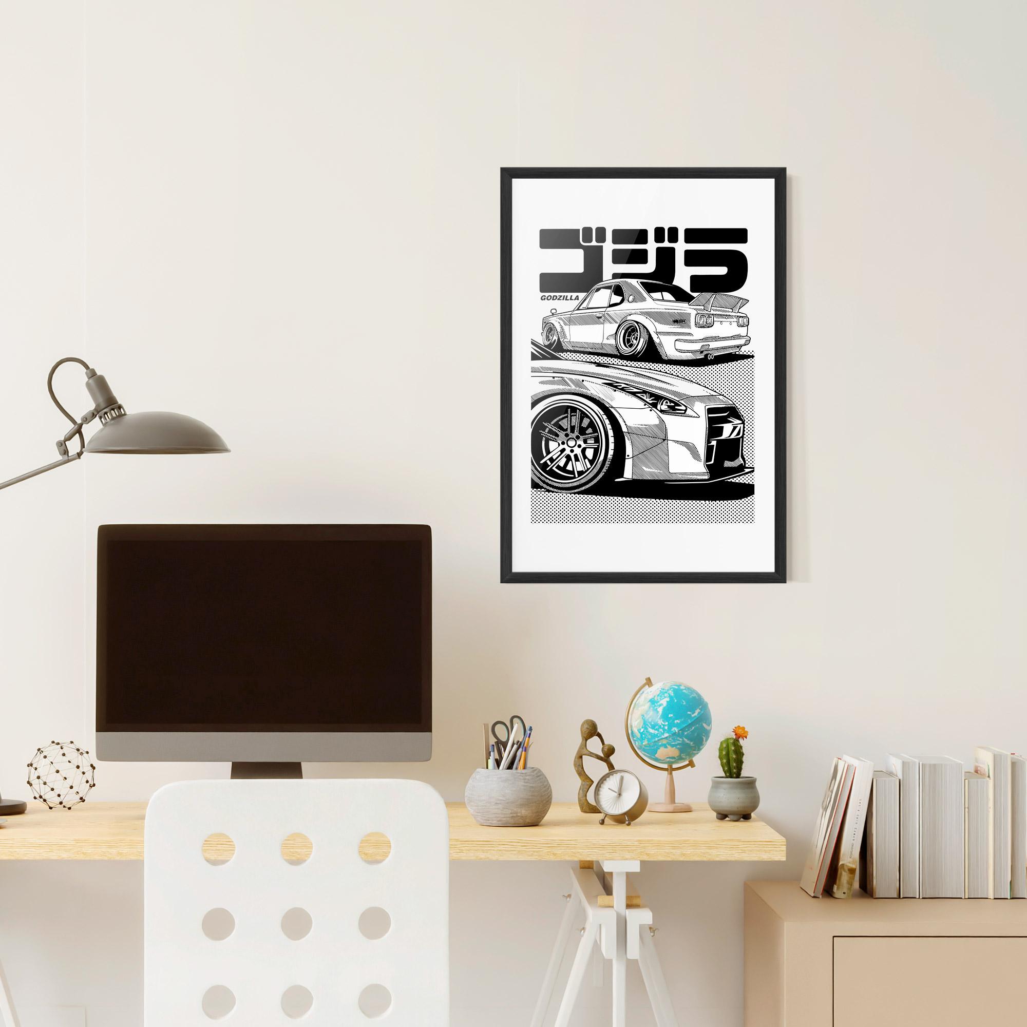 Poster Înrămat Japanese Car mockup 6