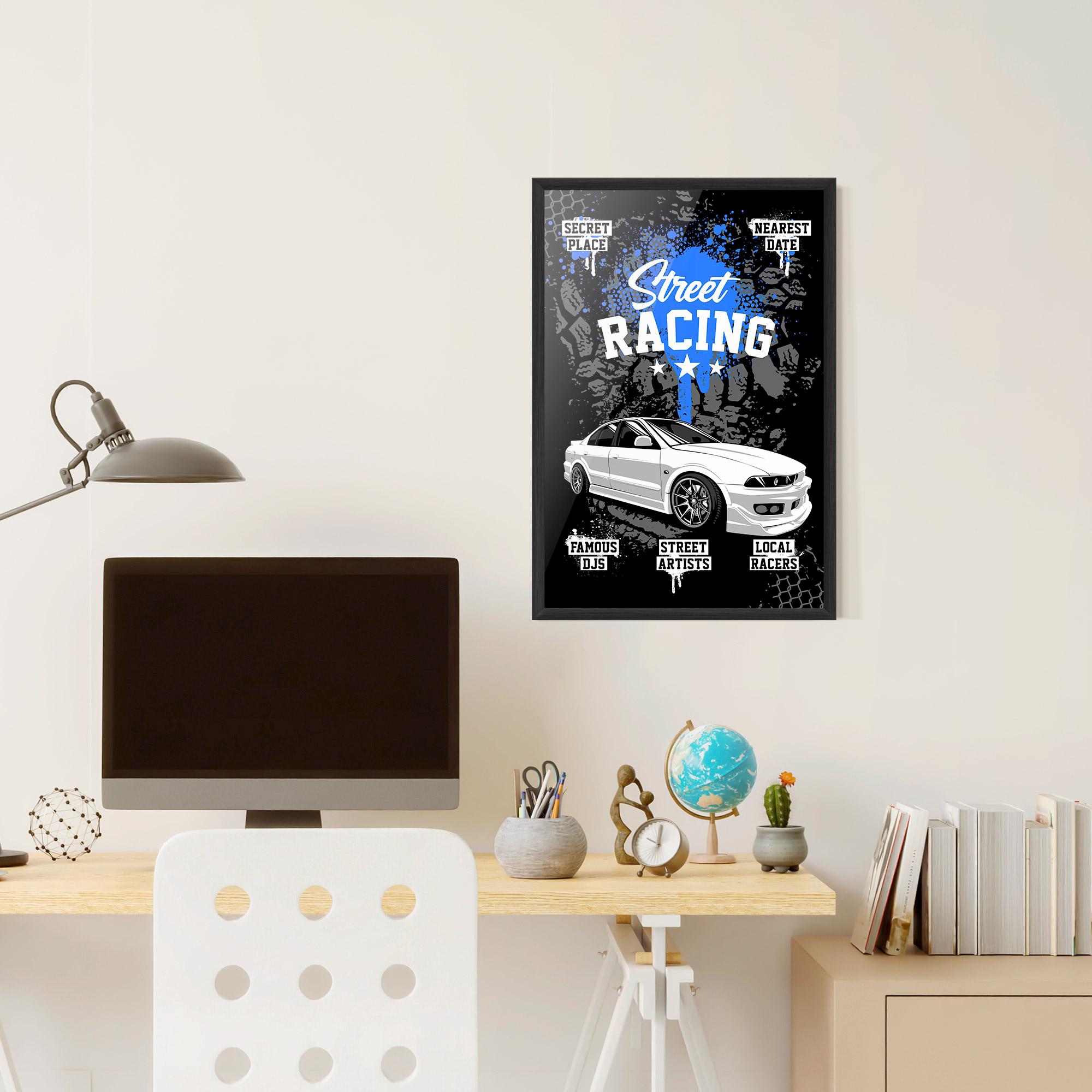 Poster Înrămat Street Racing Art mockup 6
